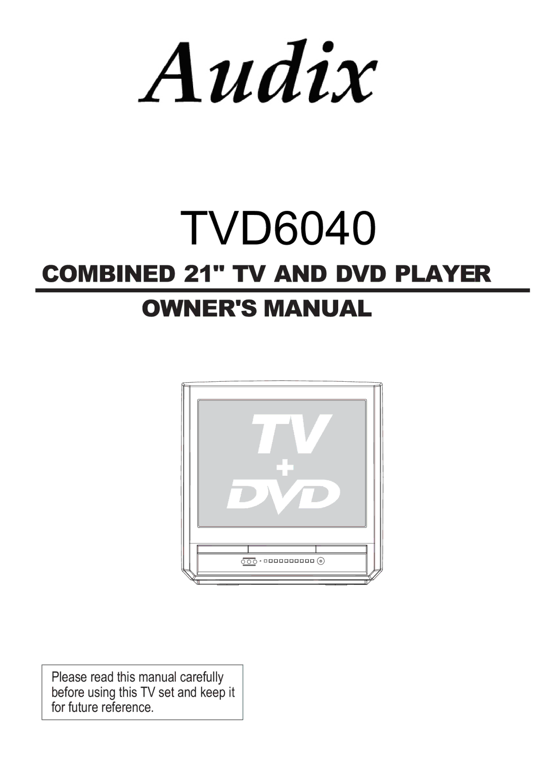 Audix TVD6040 owner manual 