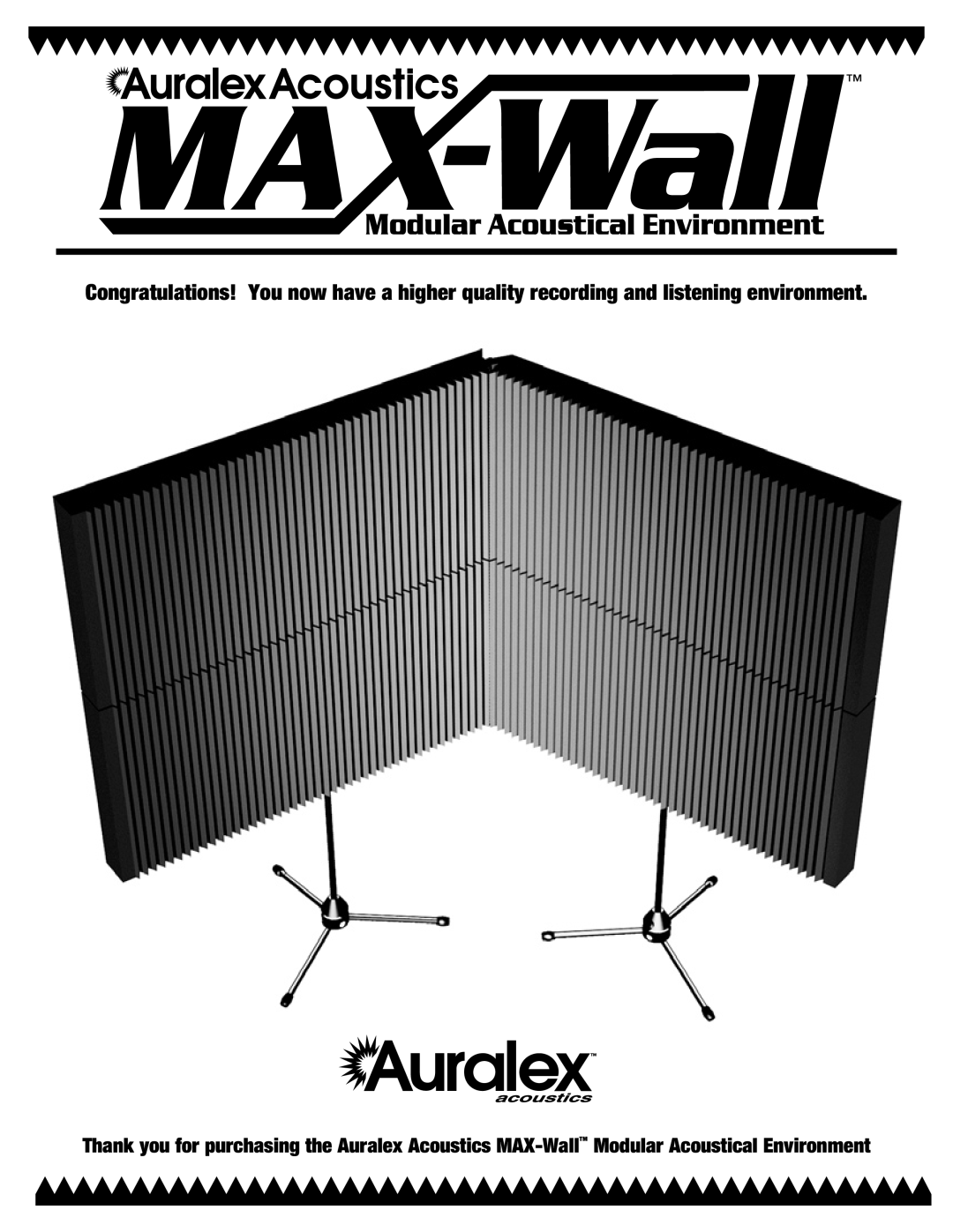 Auralex Acoustics MAX-Wall manual 