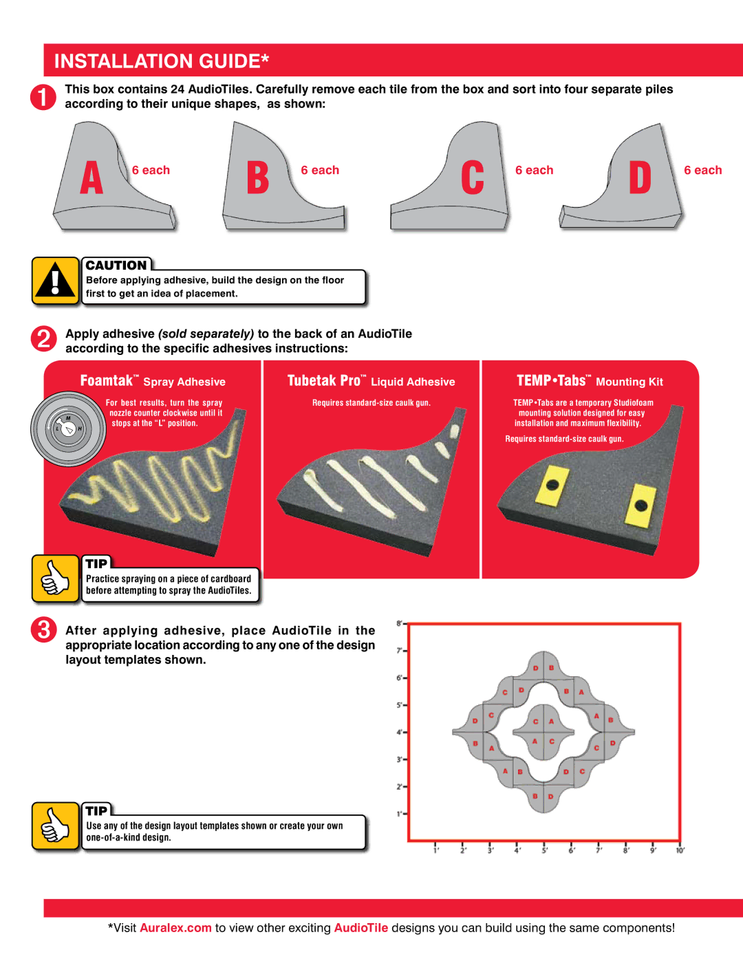 Auralex Acoustics ShockWave manual Installation Guide 