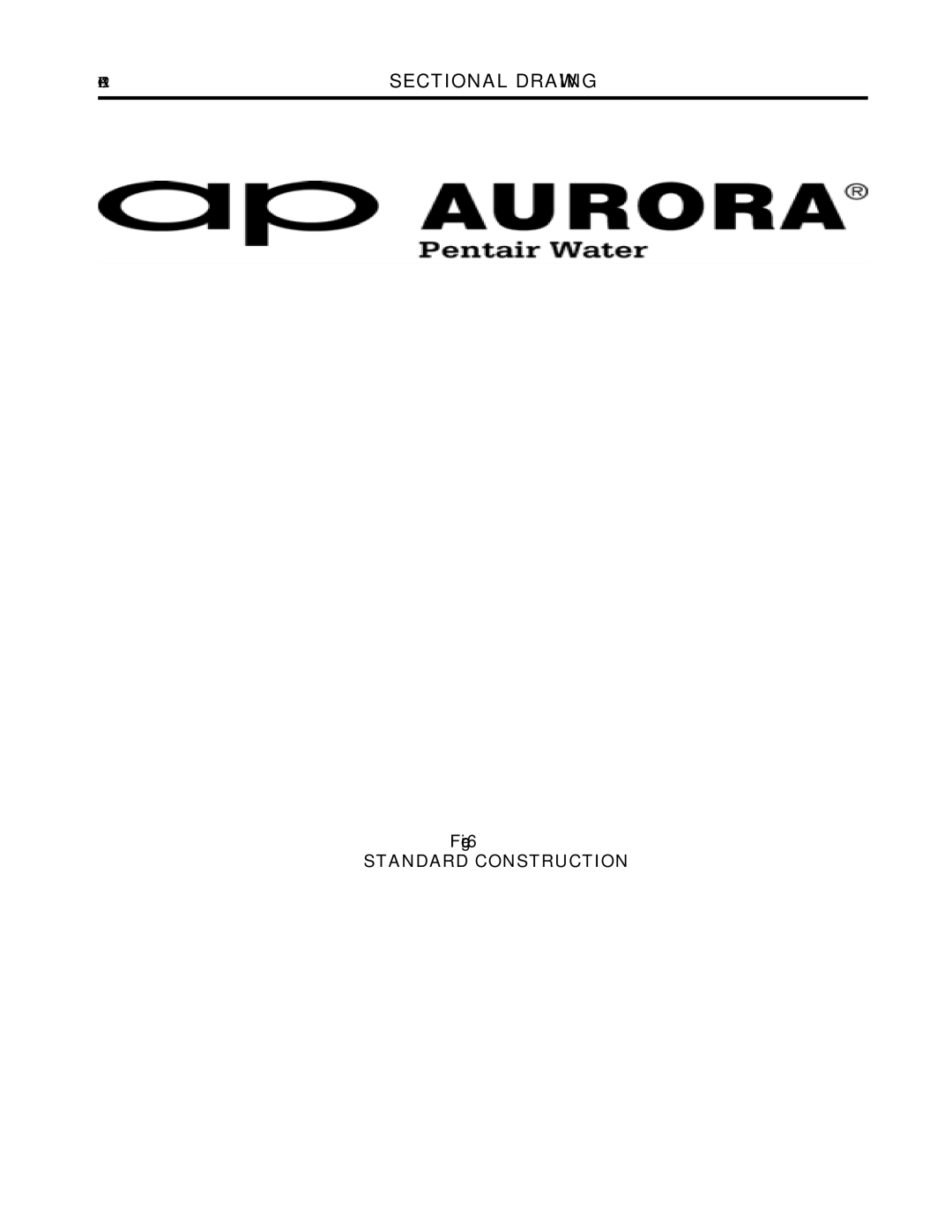 Aurora of America 442, 492, Horizontal Split Case & Split Case Fire Pump manual Sectional Drawing, Standard Construction 