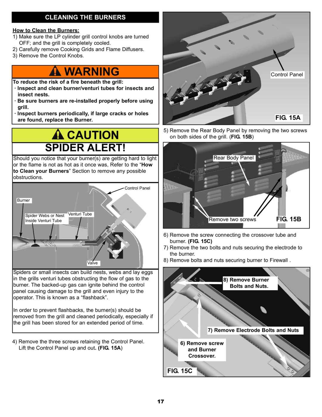 Aussie 3 ELITE manual Cleaning the Burners, How to Clean the Burners 