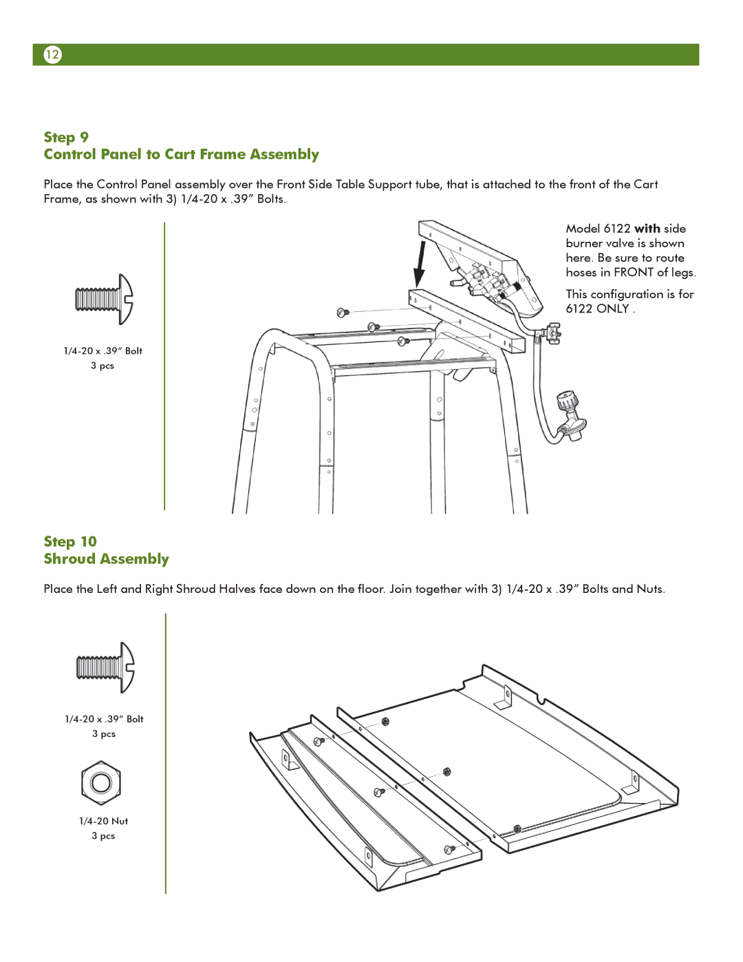 Aussie 6112S8X641, 6122S8X641 manual Step Control Panel to Cart Frame Assembly, Step Shroud Assembly 