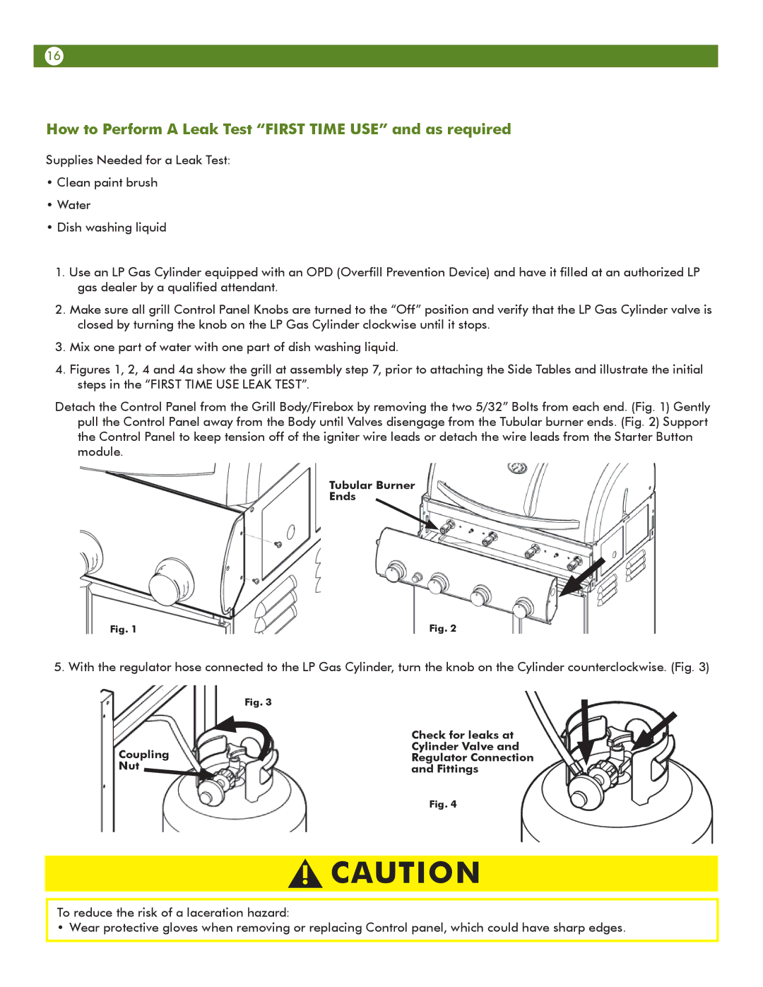 Aussie 6703C8FKK1 manual How to Perform a Leak Test First Time USE and as required 