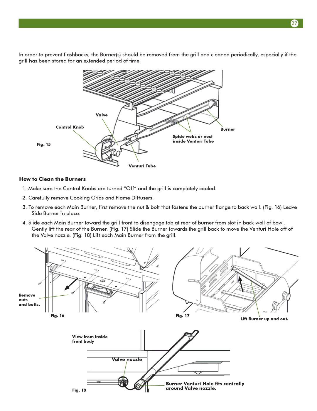 Aussie 6703C8FKK1 manual How to Clean the Burners 