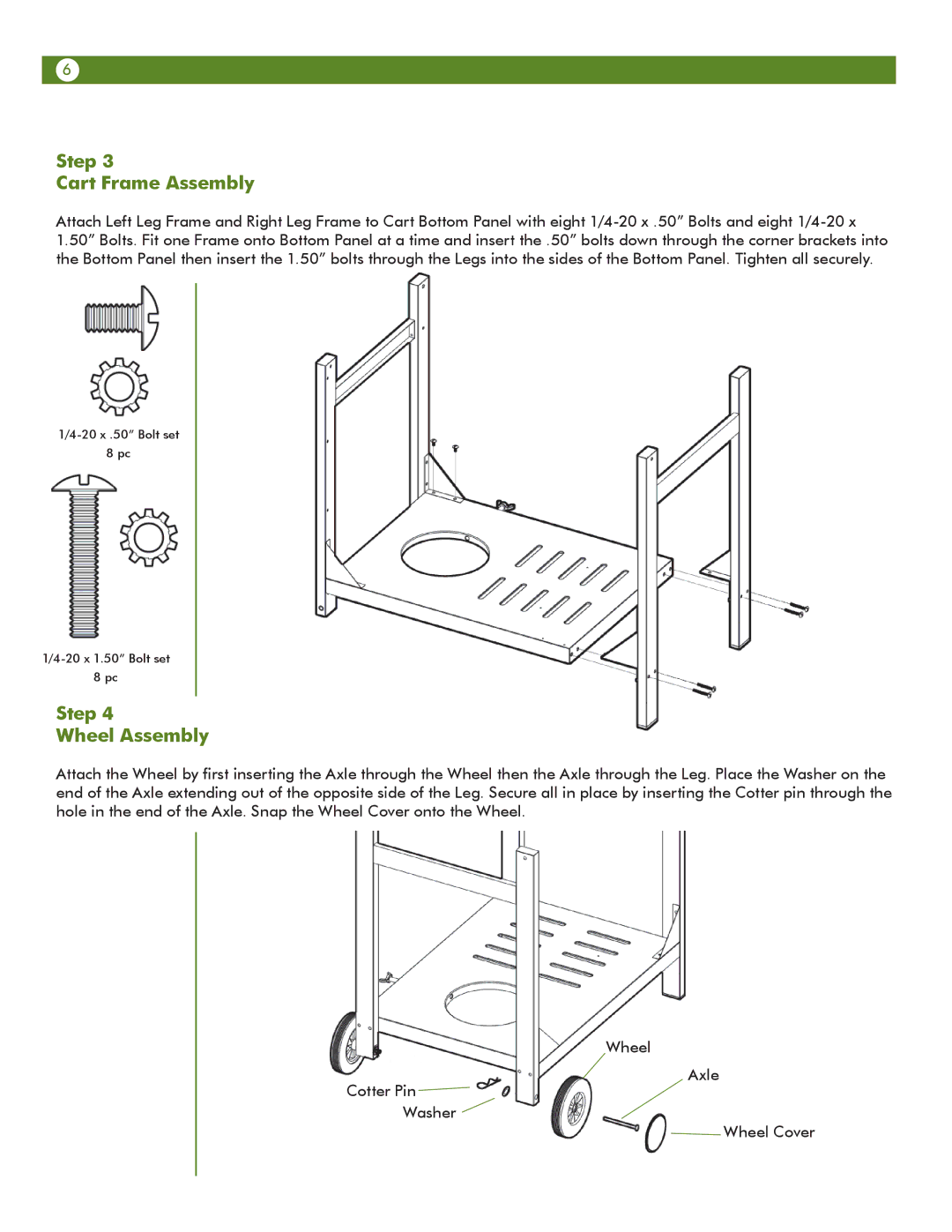 Aussie 6703C8FKK1 manual Step Cart Frame Assembly, Step Wheel Assembly 