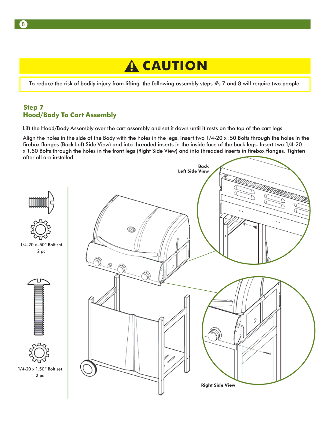 Aussie 6703T8DV31 manual Step Hood/Body To Cart Assembly 