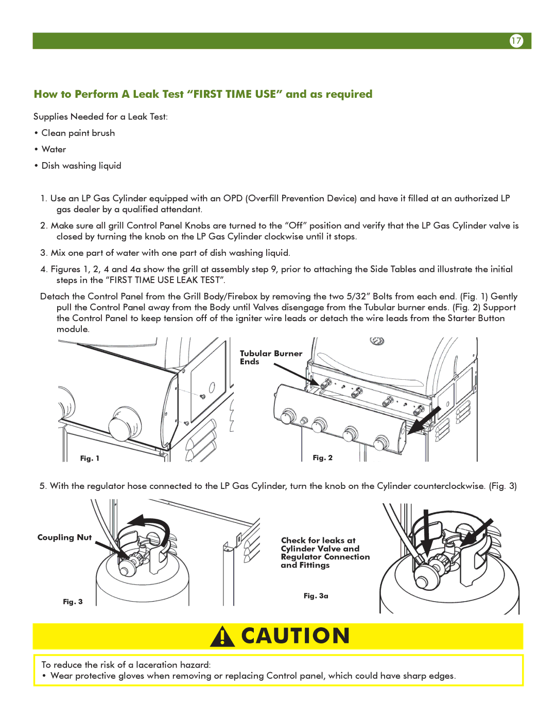 Aussie 6804S8-S11 manual How to Perform a Leak Test First Time USE and as required 