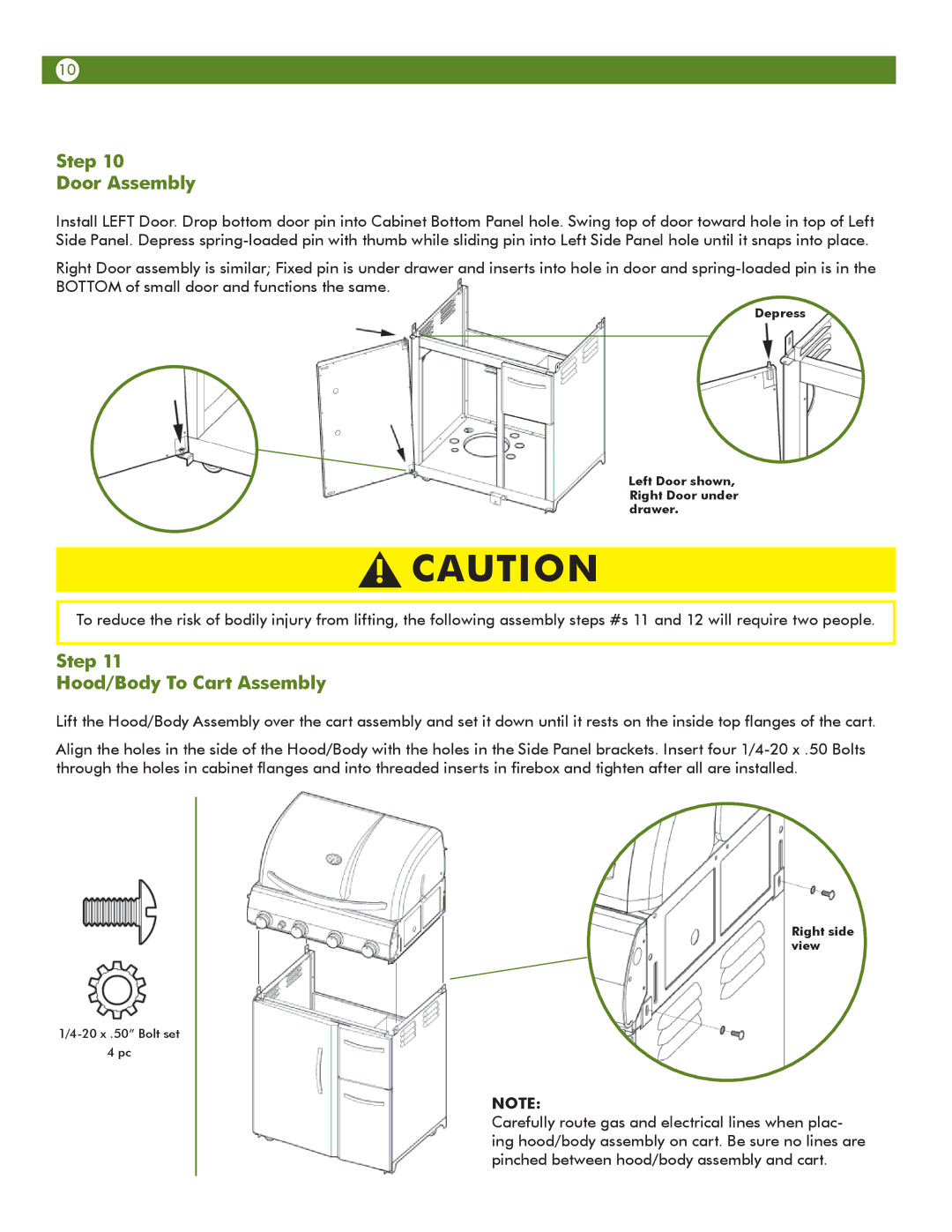 Aussie 68R5A9SSS1 manual Step Door Assembly, Step Hood/Body To Cart Assembly 