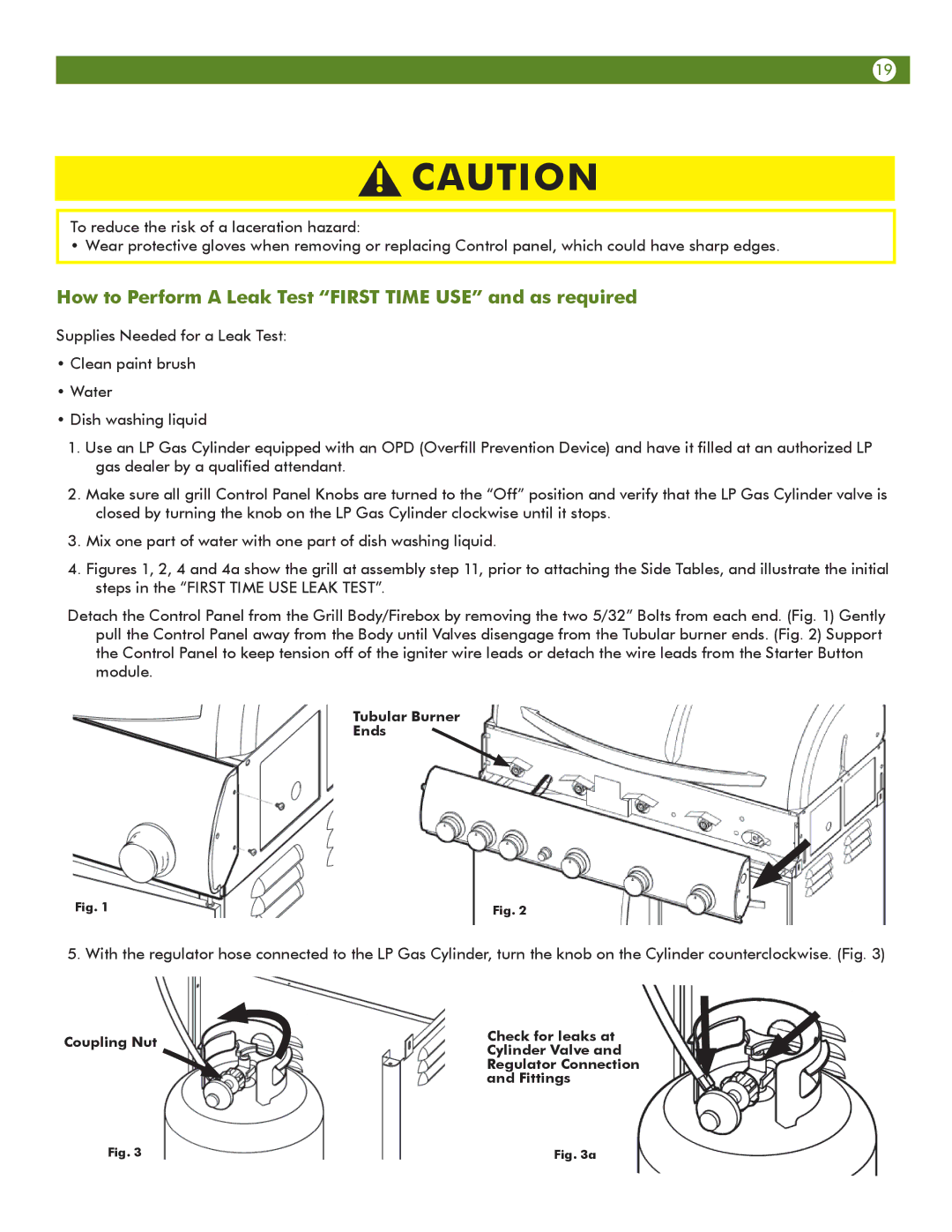 Aussie 68R5A9SSS1 manual How to Perform a Leak Test First Time USE and as required 