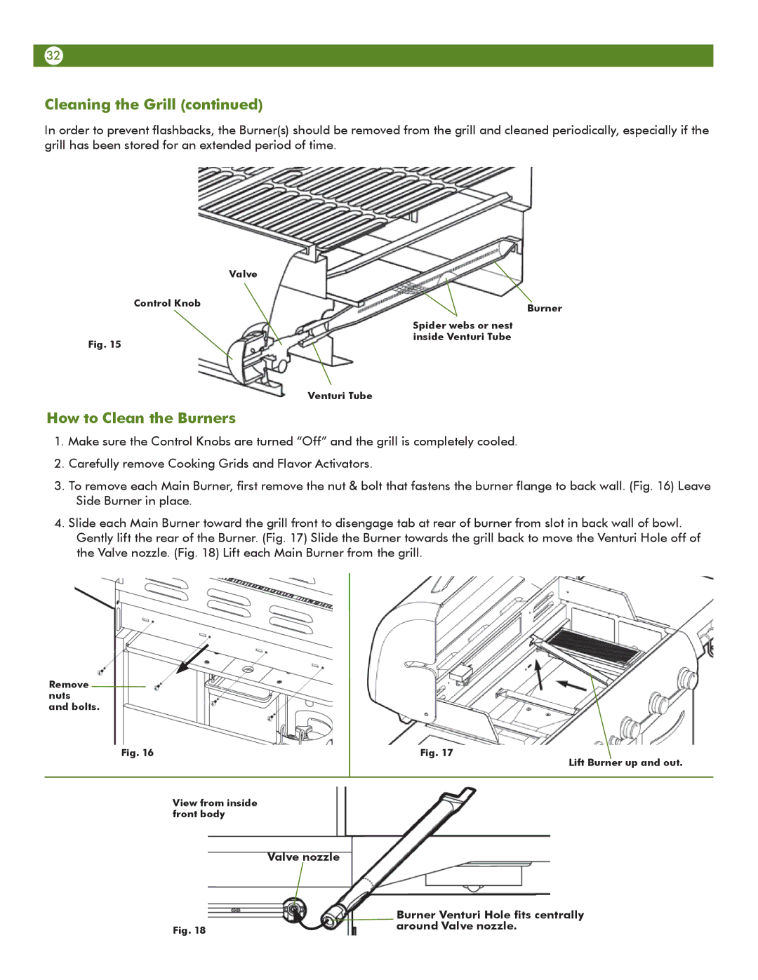 Aussie 68R5A9SSS1 manual How to Clean the Burners 