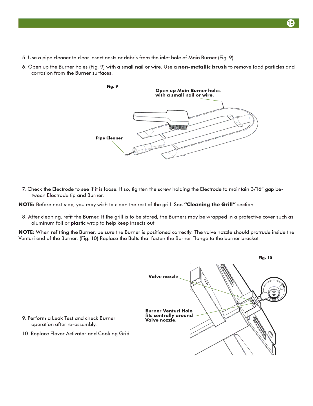 Aussie 6T01U00SS1 user manual Open up Main Burner holes with a small nail or wire 