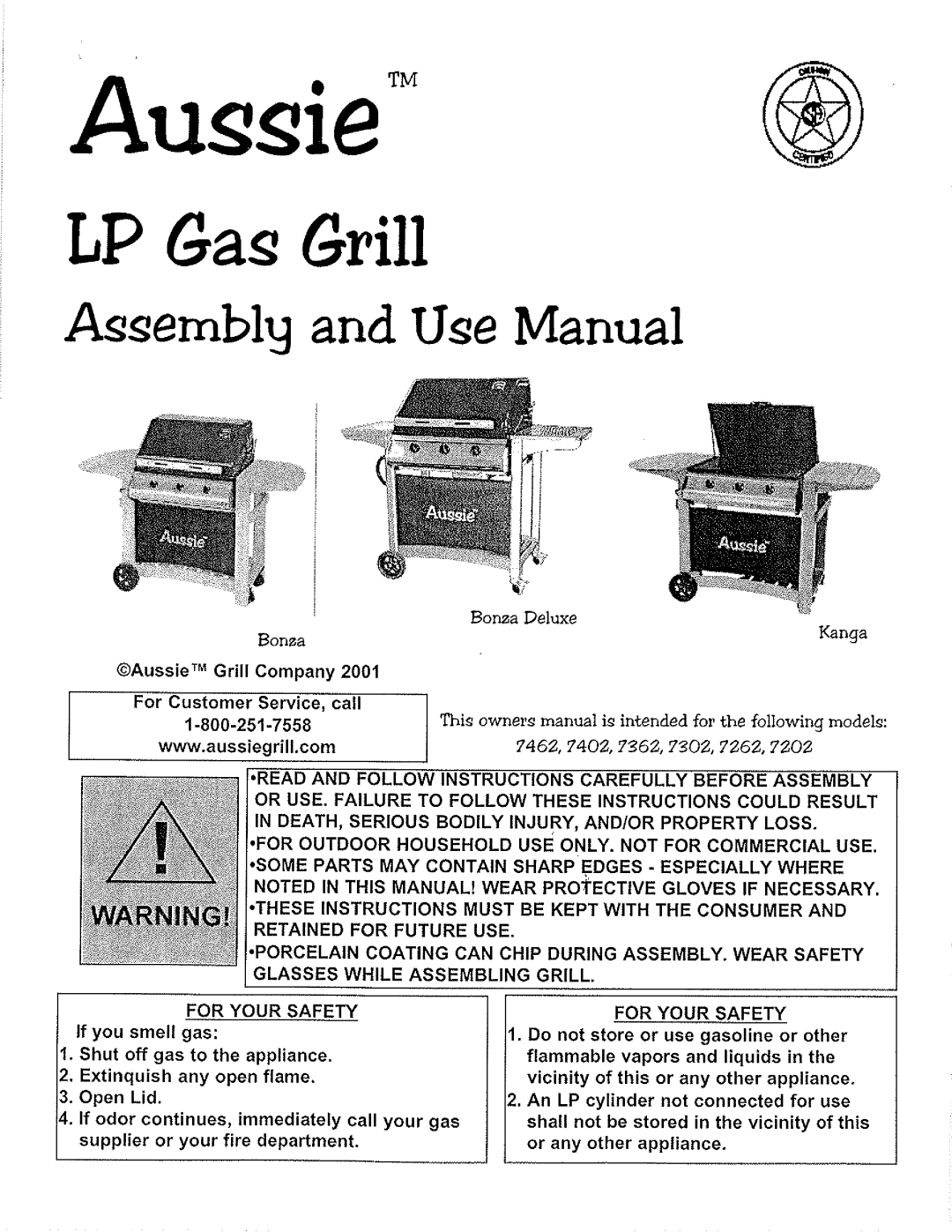 Aussie 7462 manual 