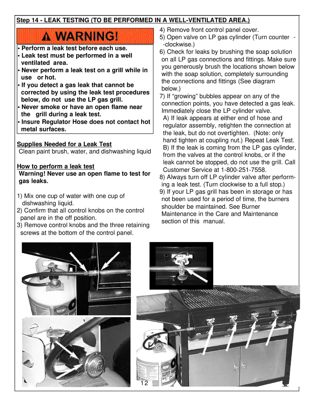 Aussie 8362, 8462 manual How to perform a leak test 