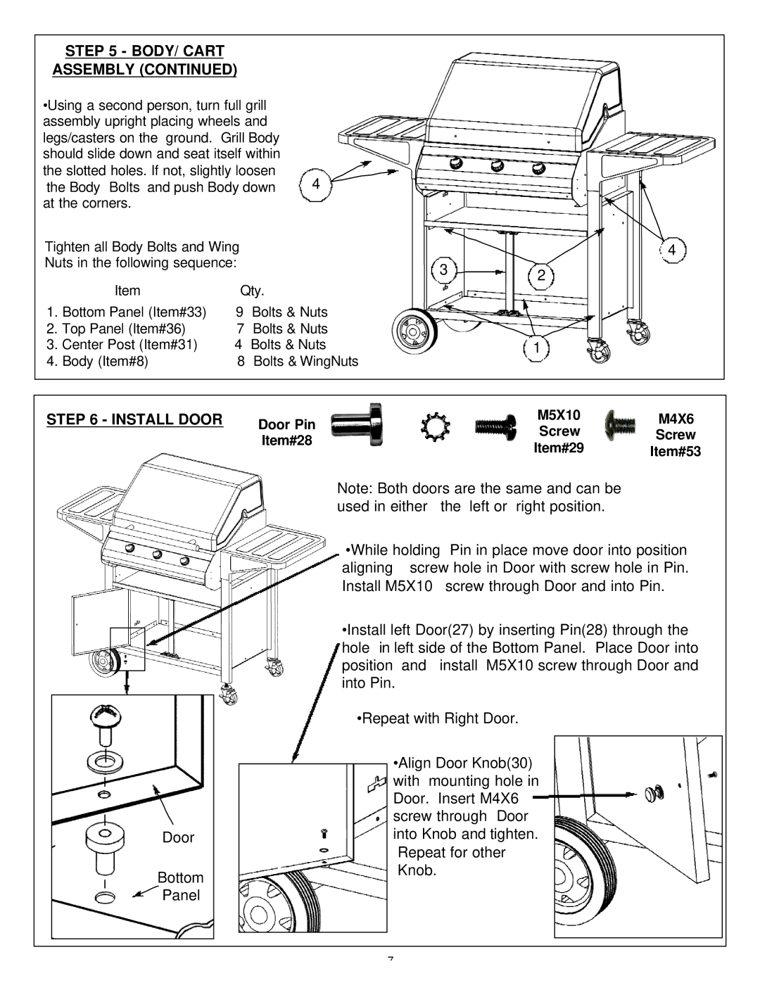 Aussie 8462, 8362 manual Install Door 