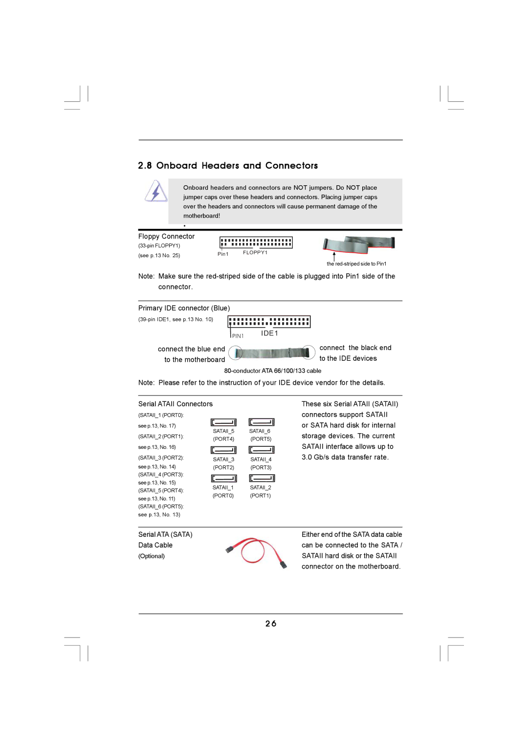 Auto Page A780 user manual Onboard Headers and Connectors, IDE1 