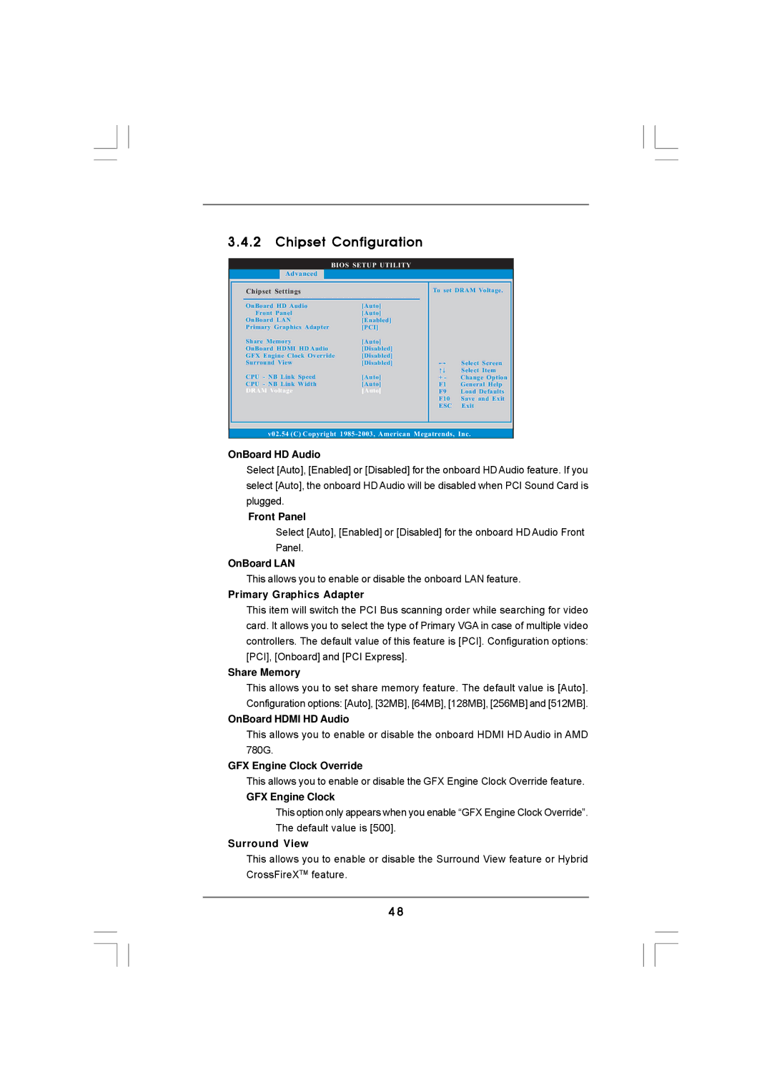 Auto Page A780 user manual Chipset Configuration 