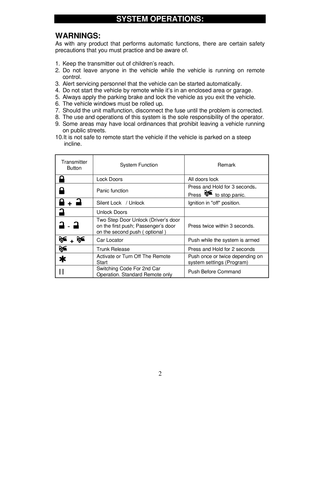 Auto Page RS-622 manual System Operations 