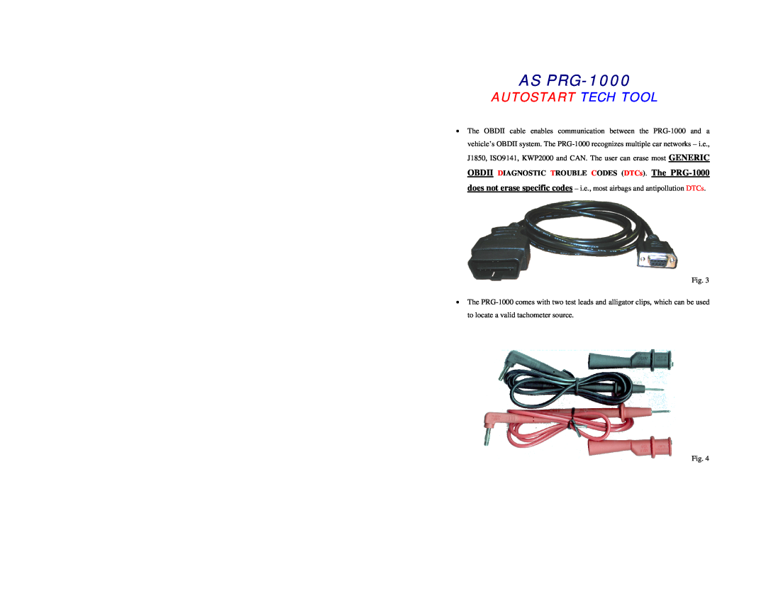 Autostart AS-PRG-1000 manual AS PRG-1000, Autostart Tech Tool 