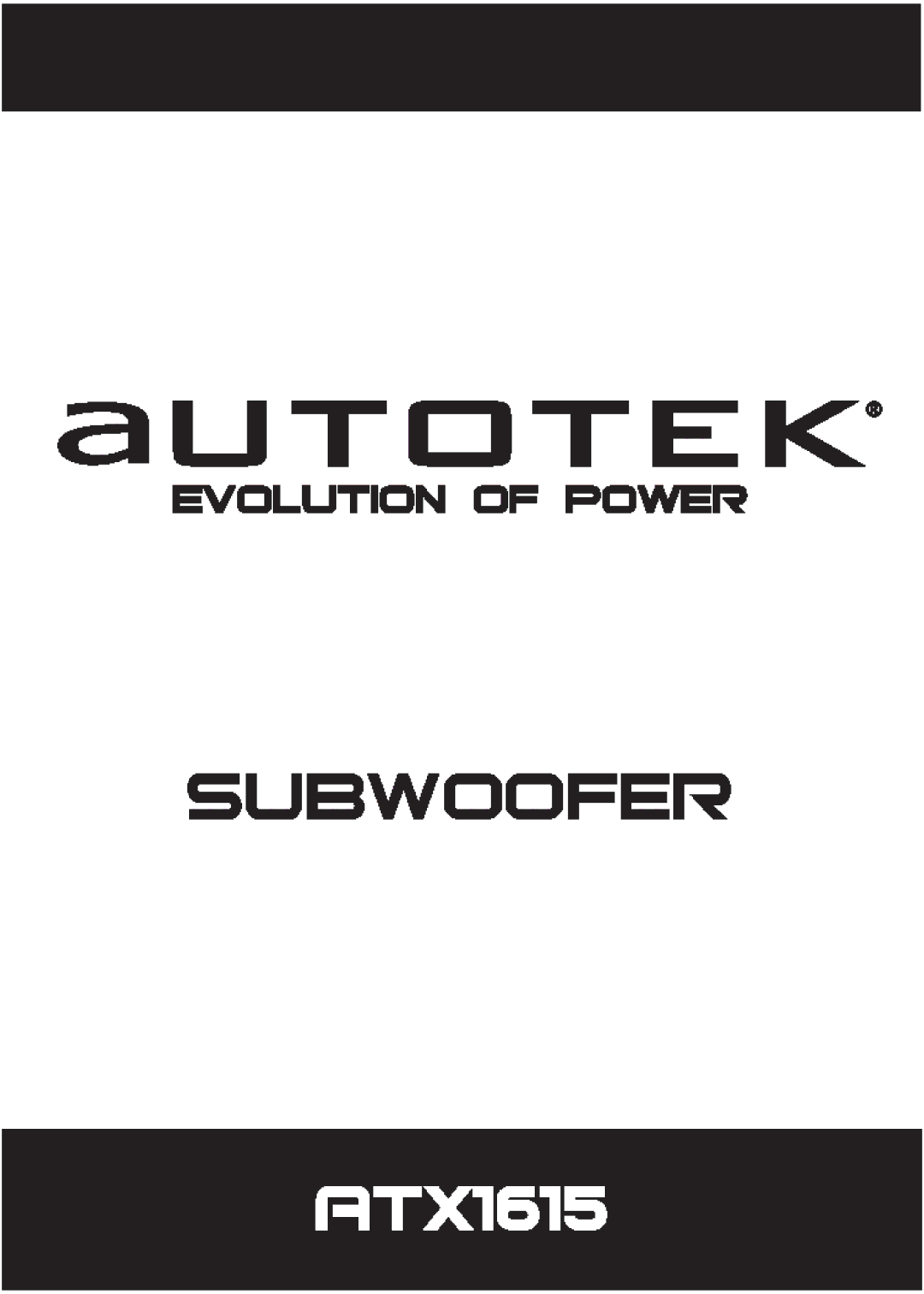 AutoTek ATX1615 manual 