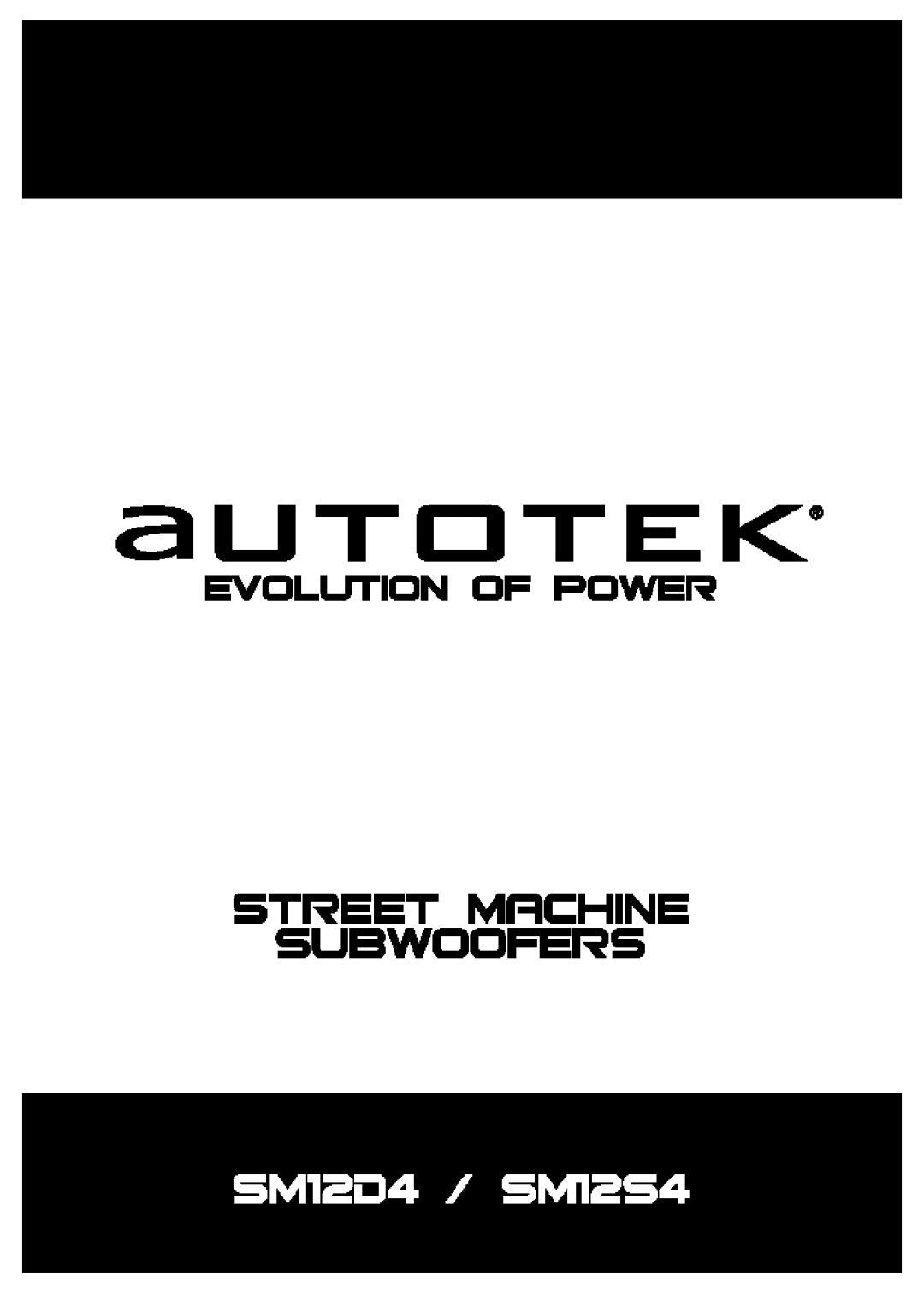 AutoTek SM12S4 manual 