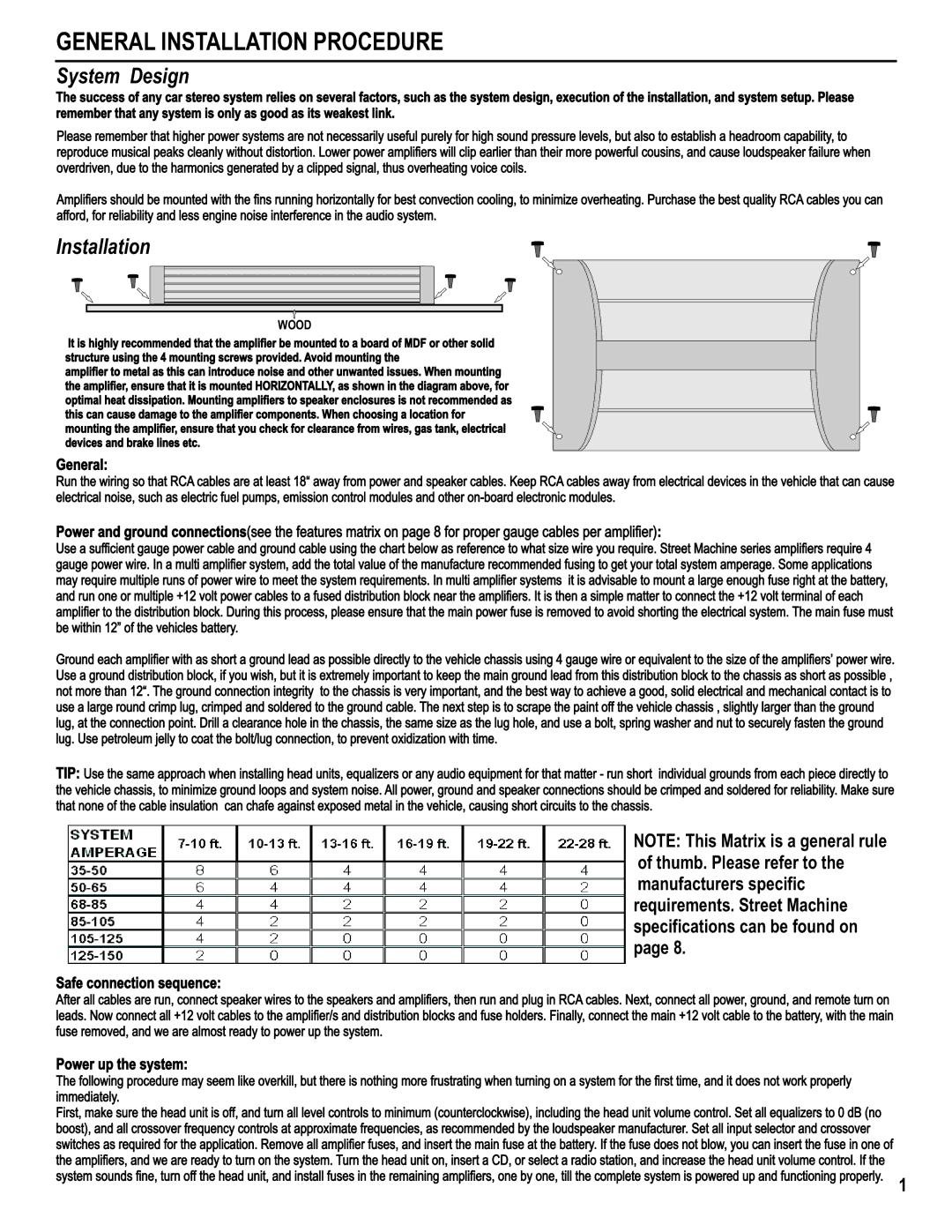 AutoTek SM4-1000, SM4-800, SM2-1000, SM2-1200, SM2-400, SM1-150.1, SM1-100.1 manual General Installation Procedure, Wood 