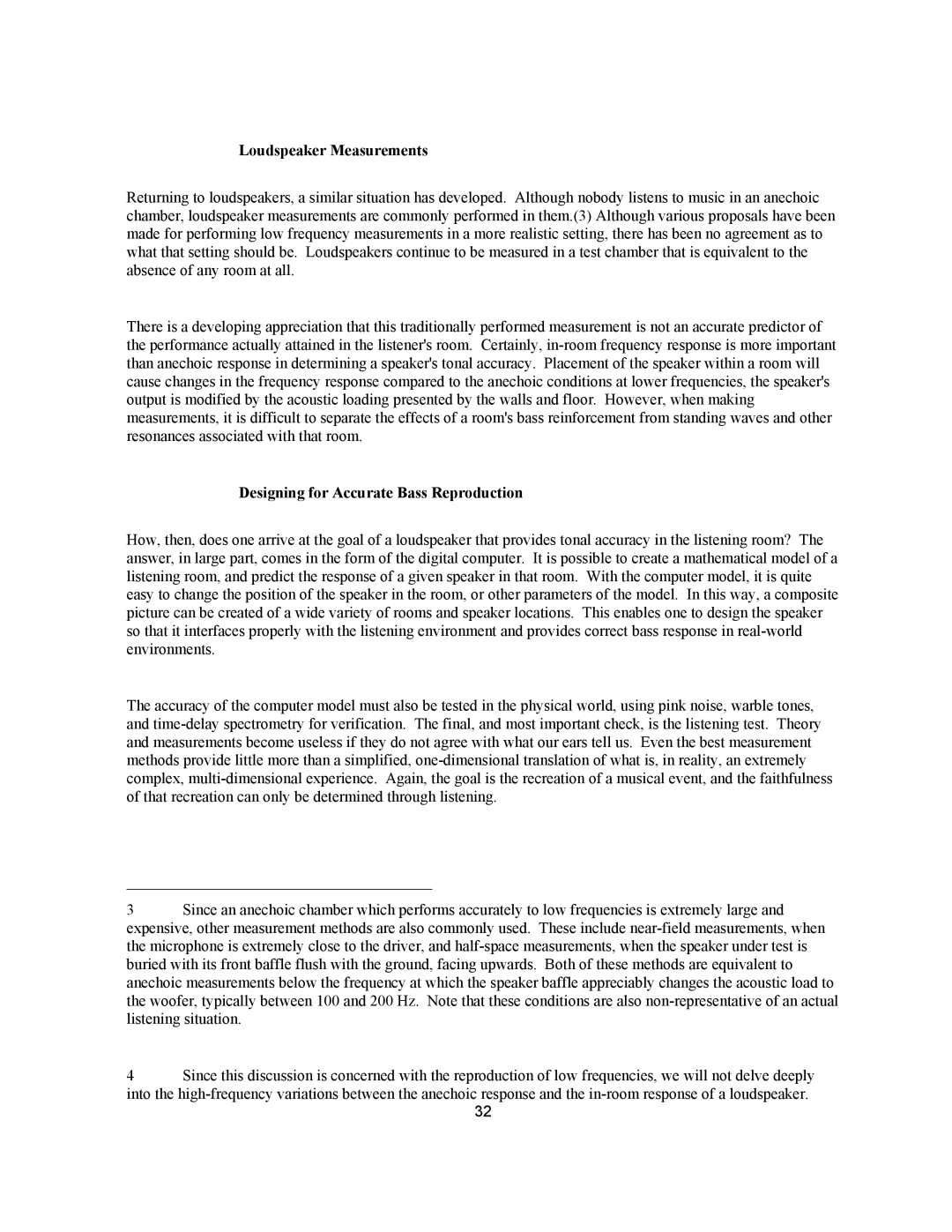 Avalon Acoustics AVALON ASCENDANT manual Loudspeaker Measurements, Designing for Accurate Bass Reproduction 