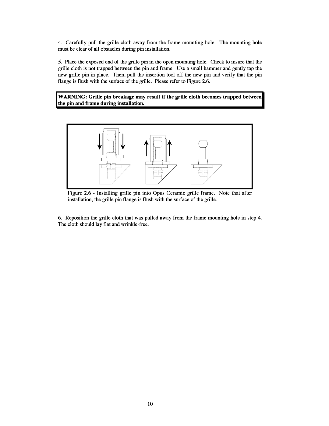 Avalon Acoustics OPUS Ceramique Loudspeaker manual 