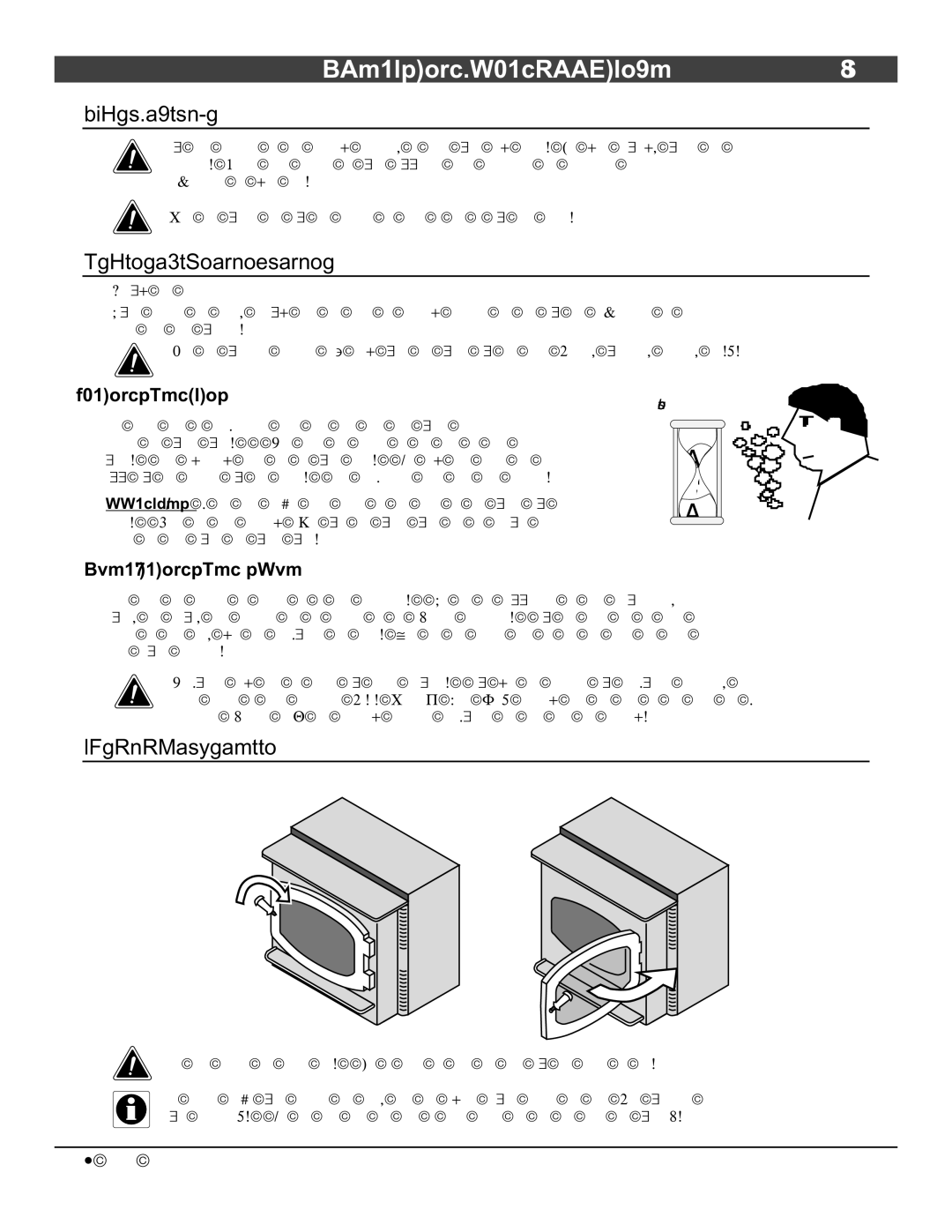 Avalon Stoves 1190 owner manual Operating Your Appliance, Safety Notice, Before Your First Fire, Opening the Door 