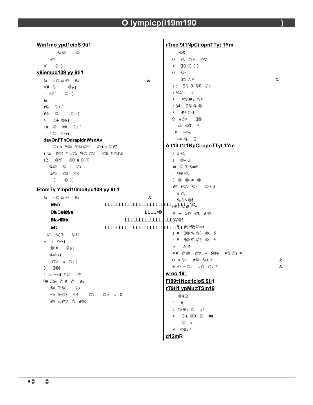 Avalon Stoves 1190 owner manual Table of Contents 