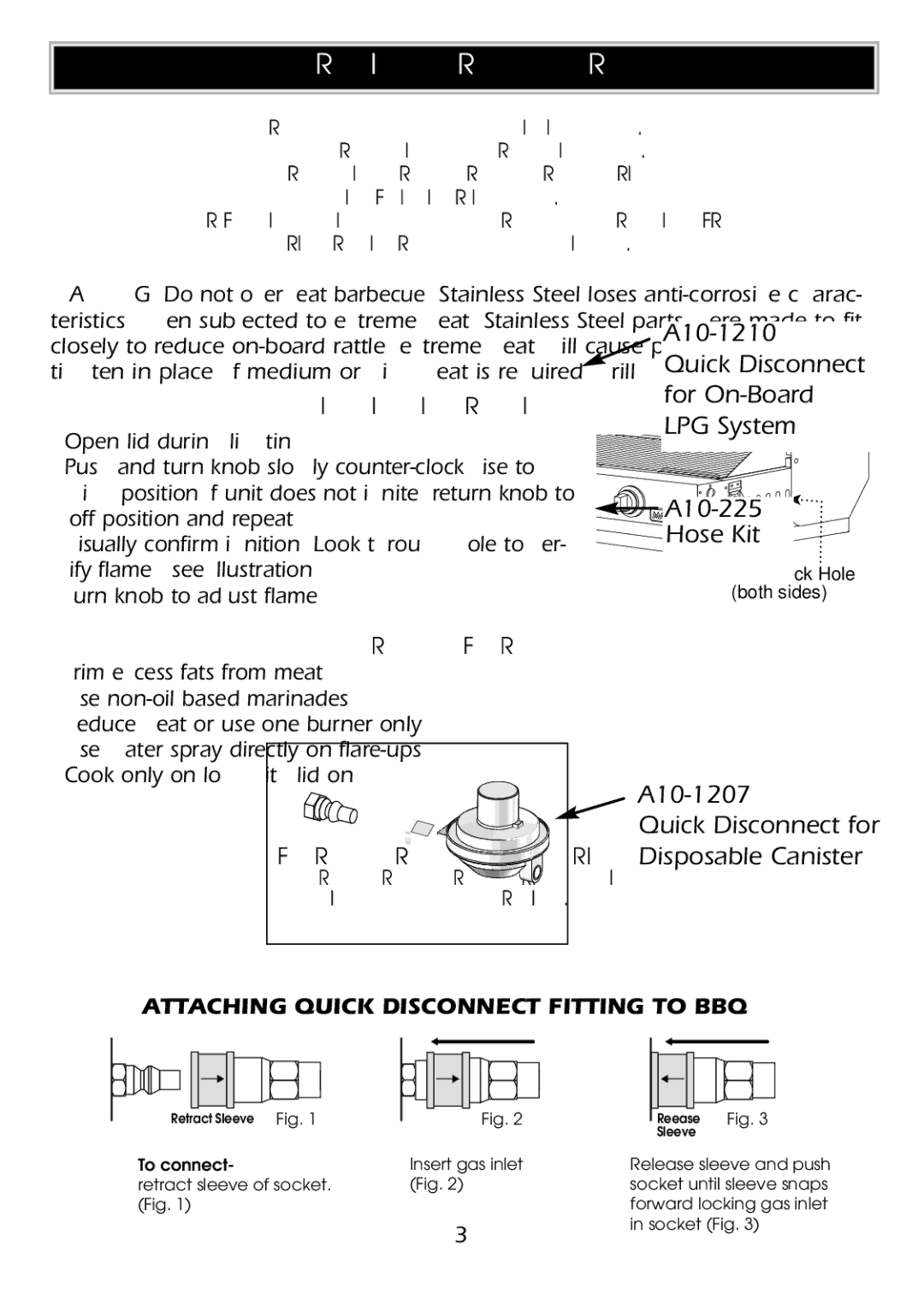 Avalon Stoves A10-1224 owner manual Operating Procedures, Lighting Instructions, To Reduce FLARE-UP 