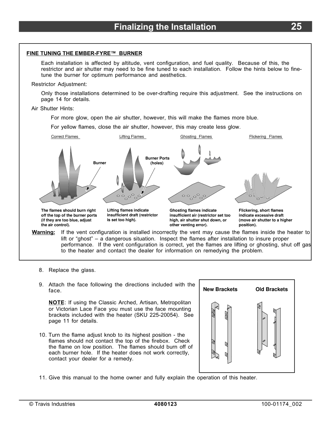 Avalon Stoves DVL Insert EF II owner manual Fine Tuning the EMBER-FYRE Burner 