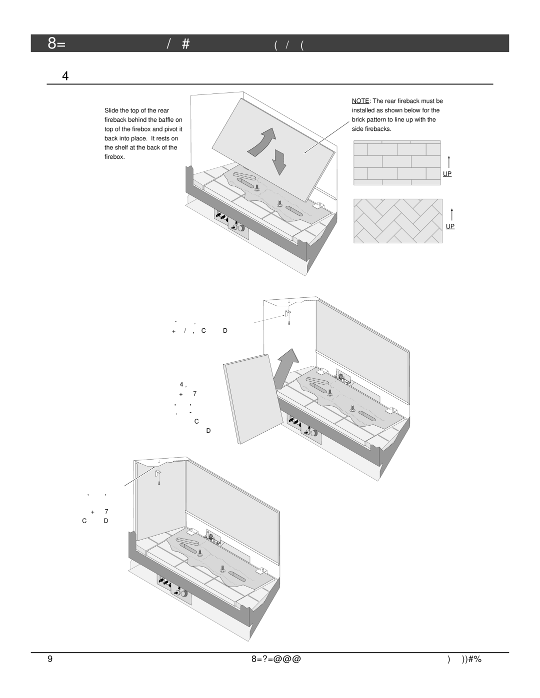 Avalon Stoves DVS Insert EF II owner manual Firebacks 