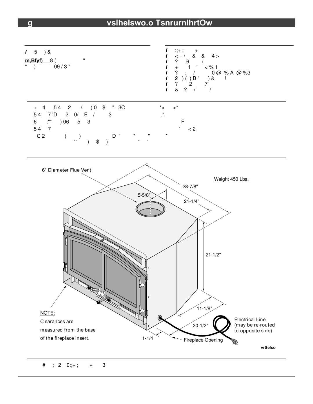 Avalon Stoves Flush Wood Insert owner manual Features & Specifications 