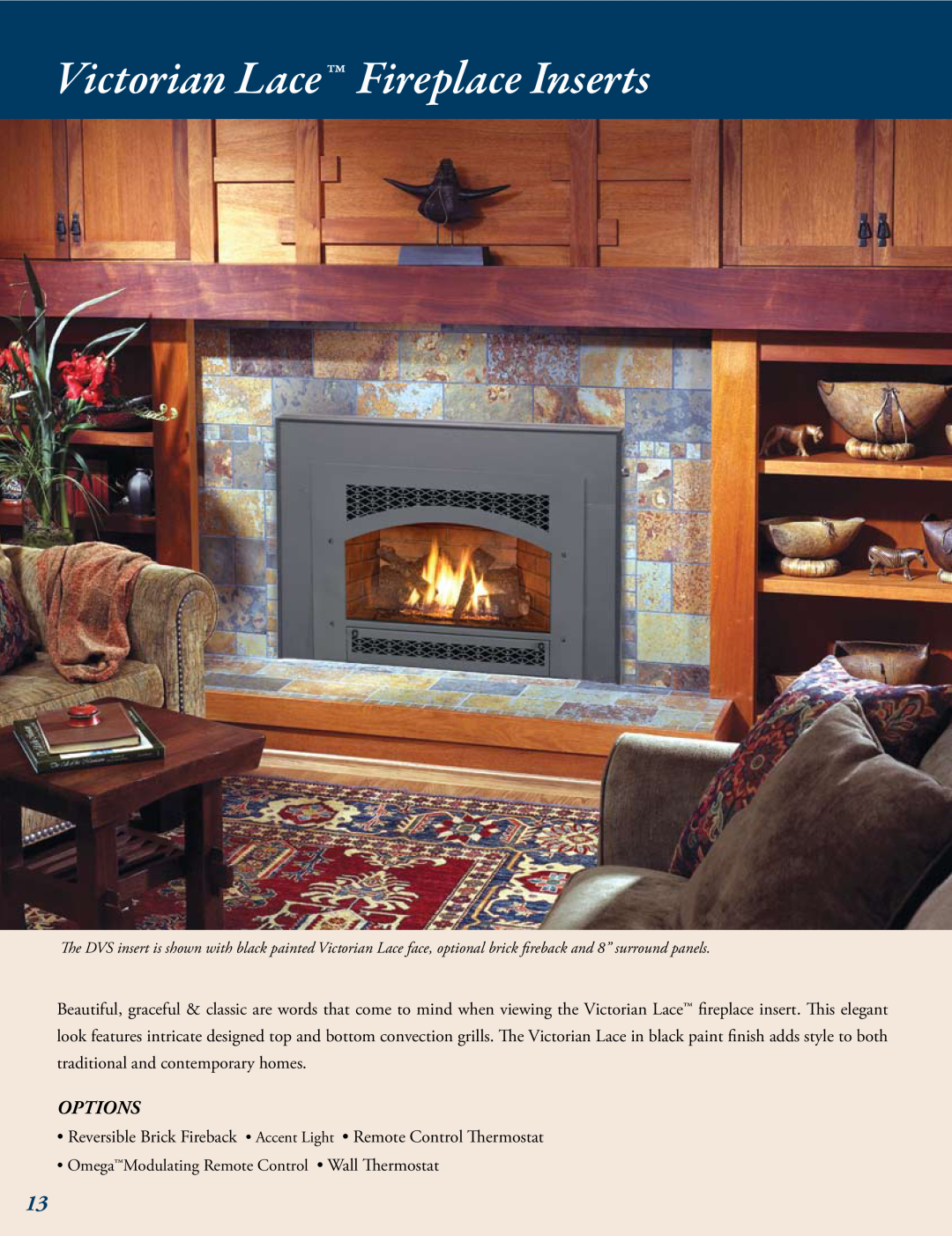 Avalon Stoves Gas Stove & Fireplace manual Victorian Lace Fireplace Inserts, Firestyles for Life 