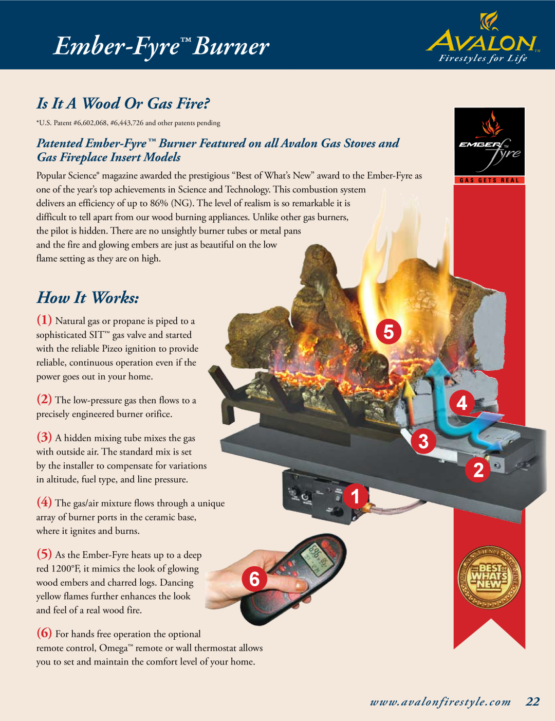 Avalon Stoves Gas Stove & Fireplace manual Ember-Fyre Burner, Is It A Wood Or Gas Fire?, How It Works 