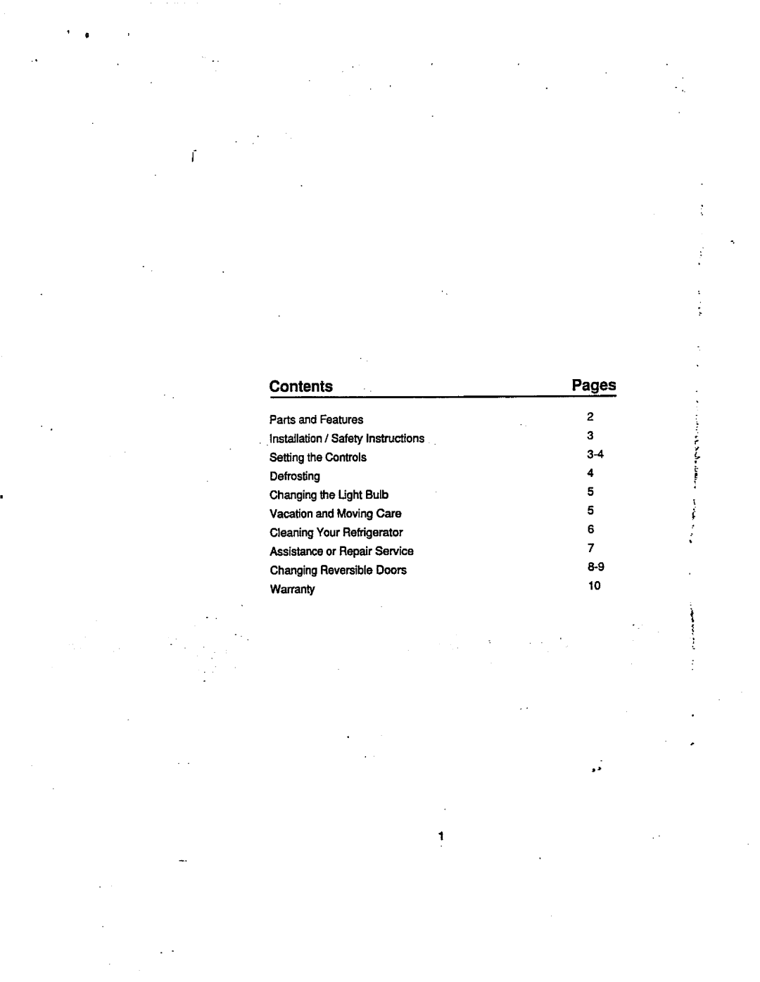 Avanti 1133YW manual 