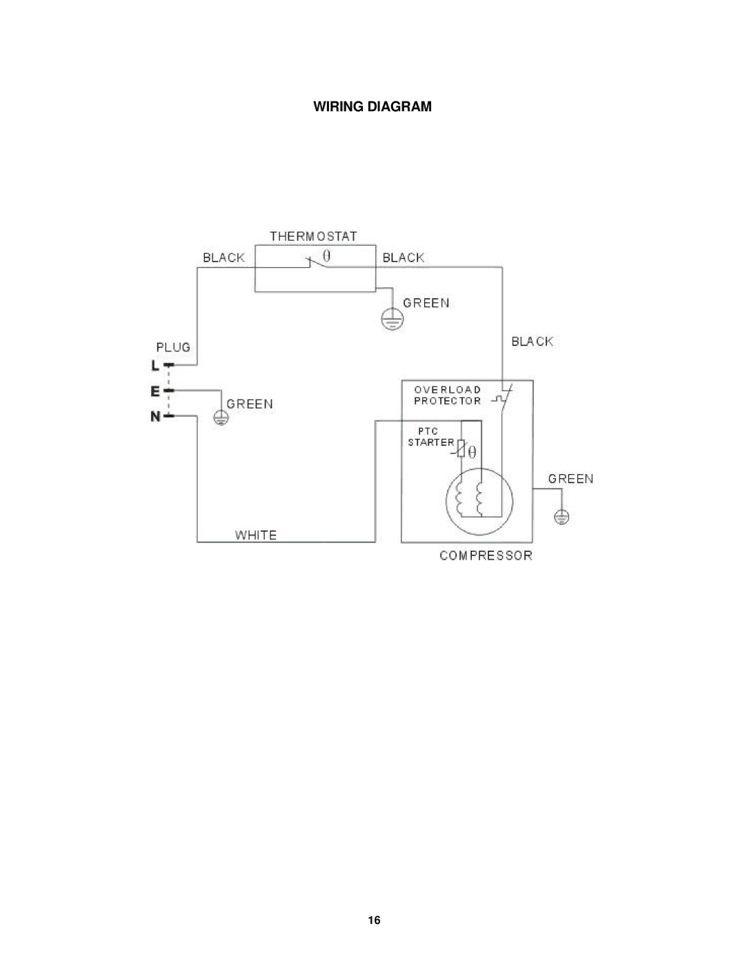 Avanti BCA1801B, BCA1800W, RM1702PS, RM1701B, RM1700W instruction manual Wiring Diagram 