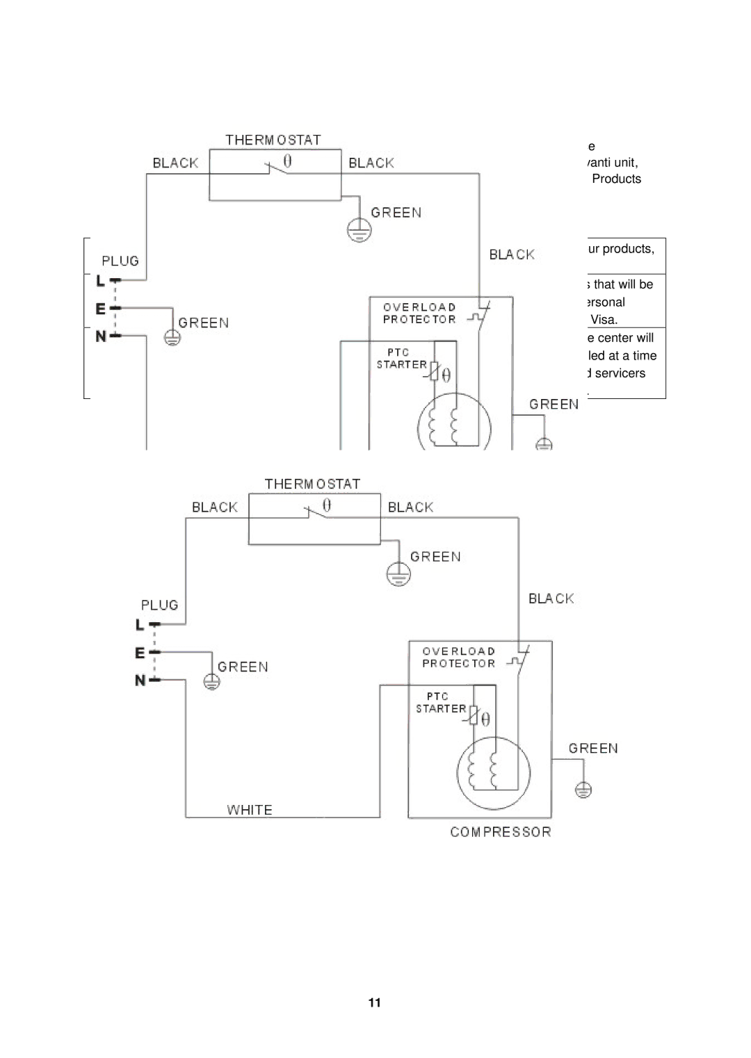 Avanti RM1702SS-1, BCA1802SS-2, BCA1800W-2, BCA1801B-2, RM1700W1, RM1701B-1 Service for Your Refrigerator, Wiring Diagram 