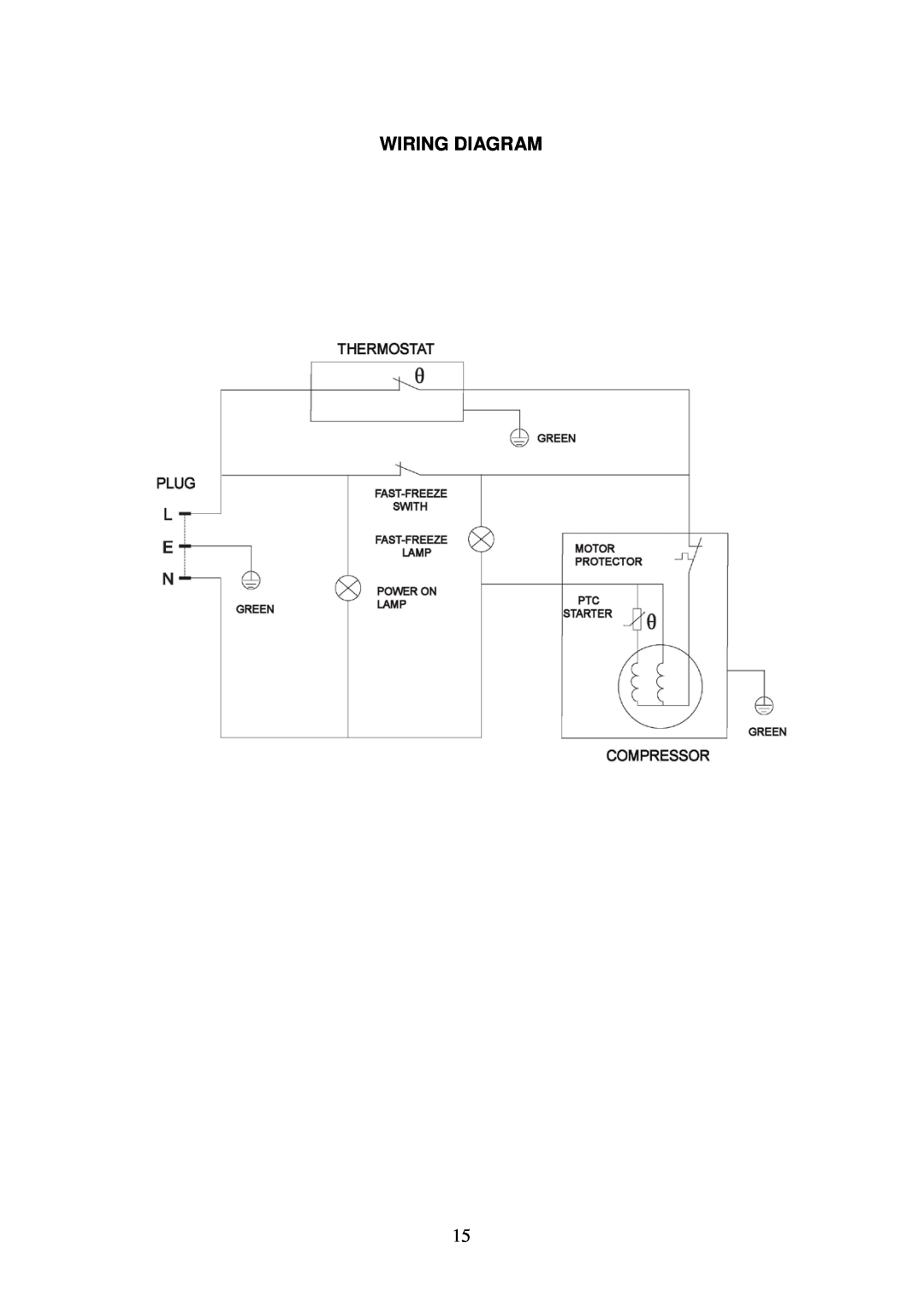 Avanti CF2016, CF626 instruction manual Wiring Diagram 