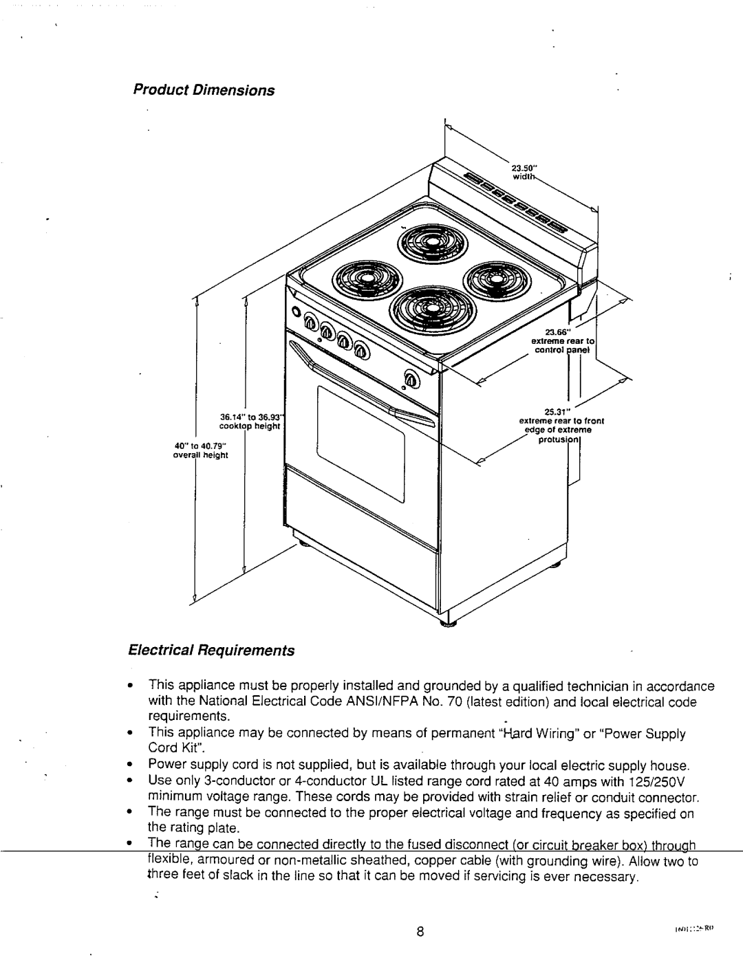 Avanti DER24CW, ER24AW, DER24CSS manual 