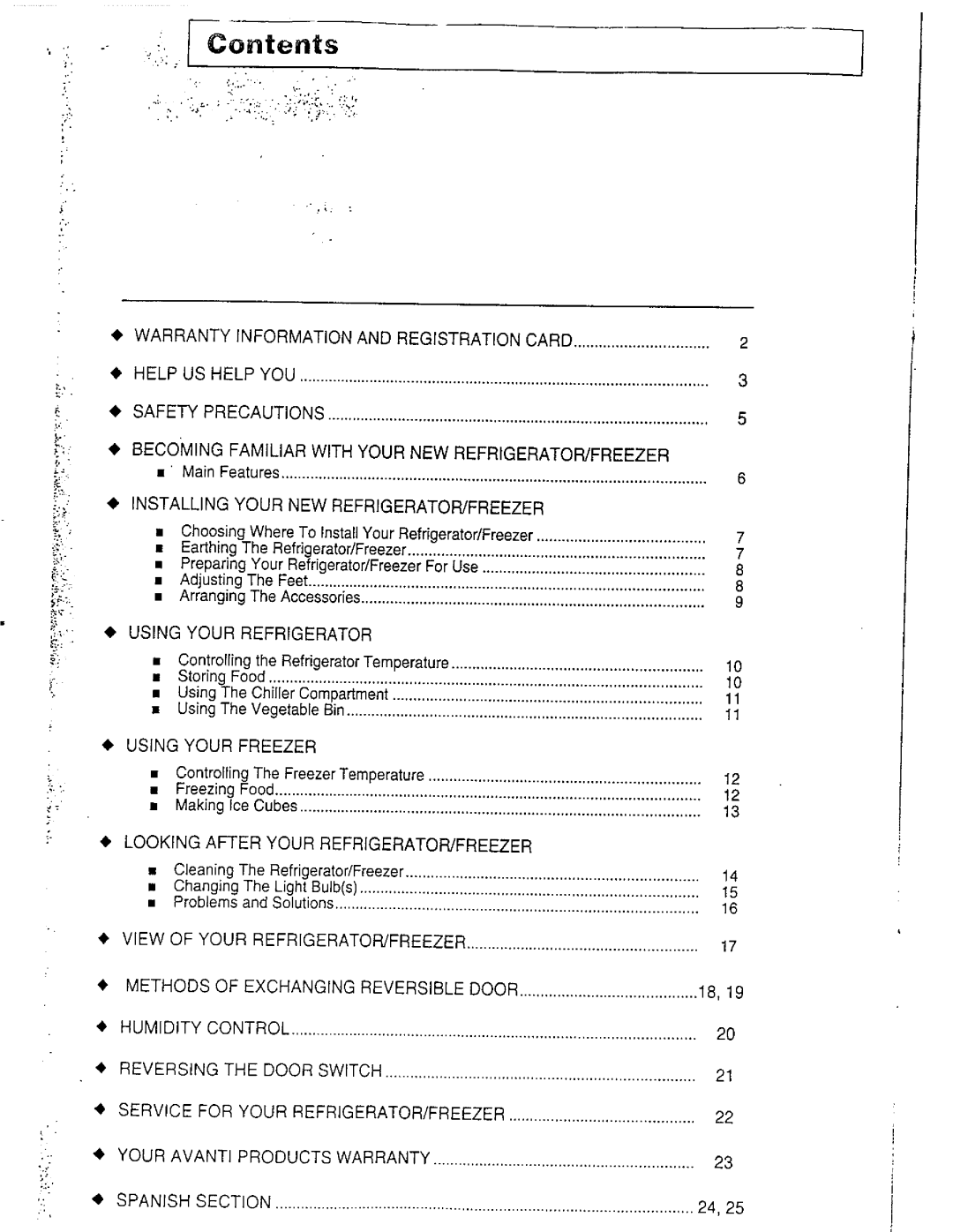 Avanti FF-97R manual 