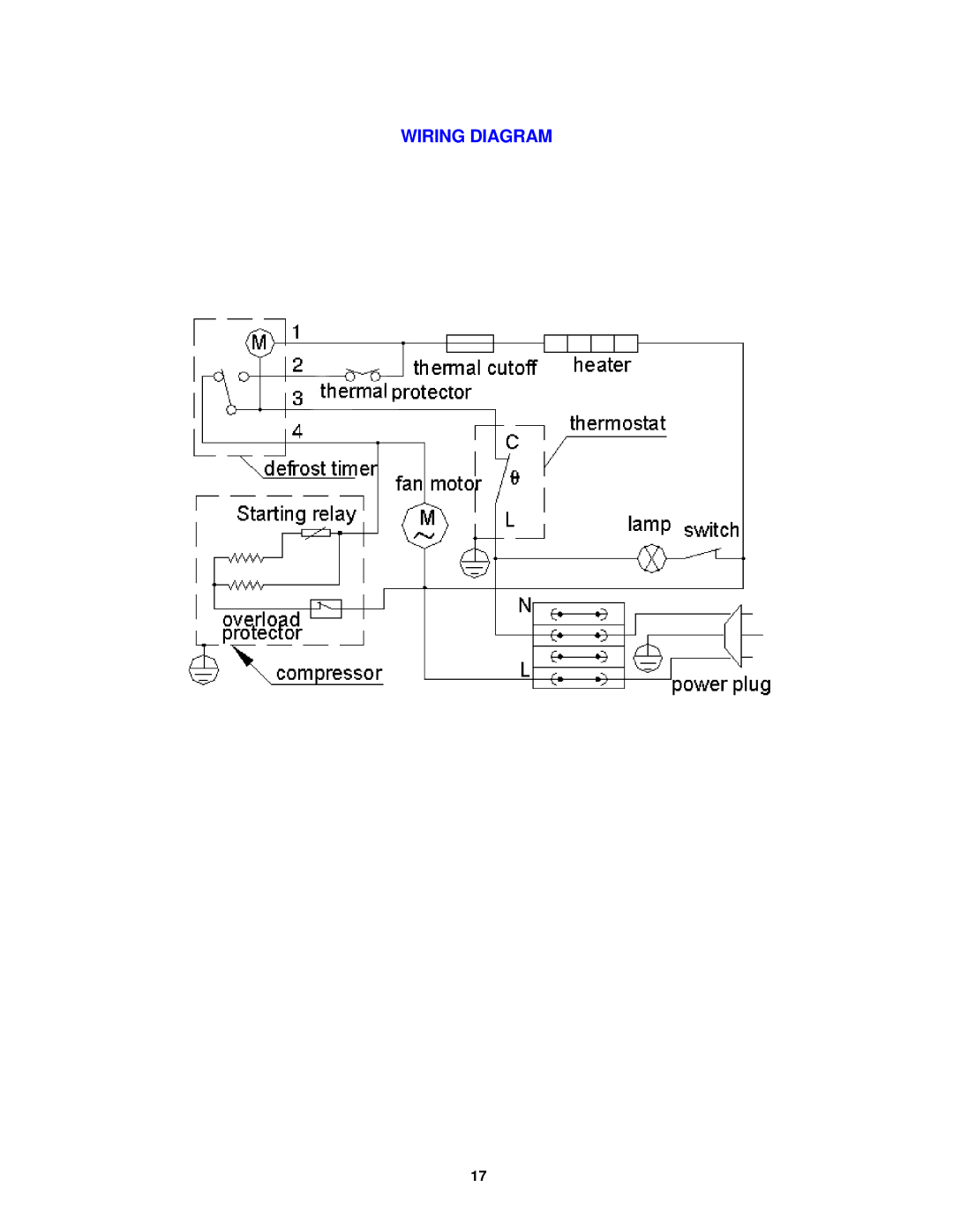 Avanti FF511W, FF512PS instruction manual Wiring Diagram 