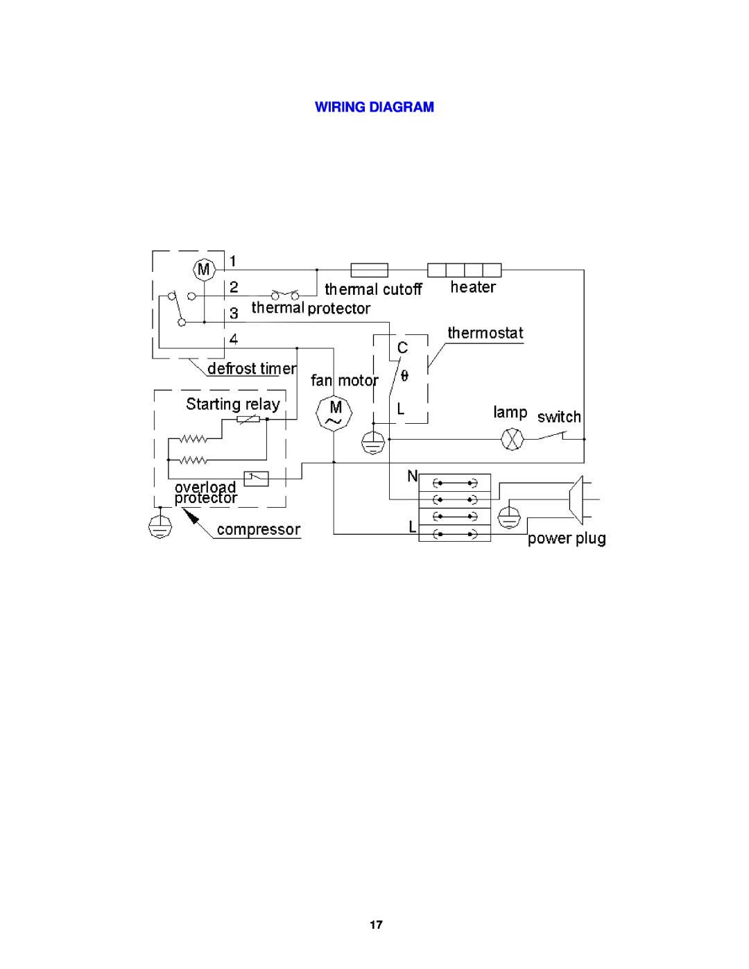 Avanti FF511W, FF512PS instruction manual Wiring Diagram 