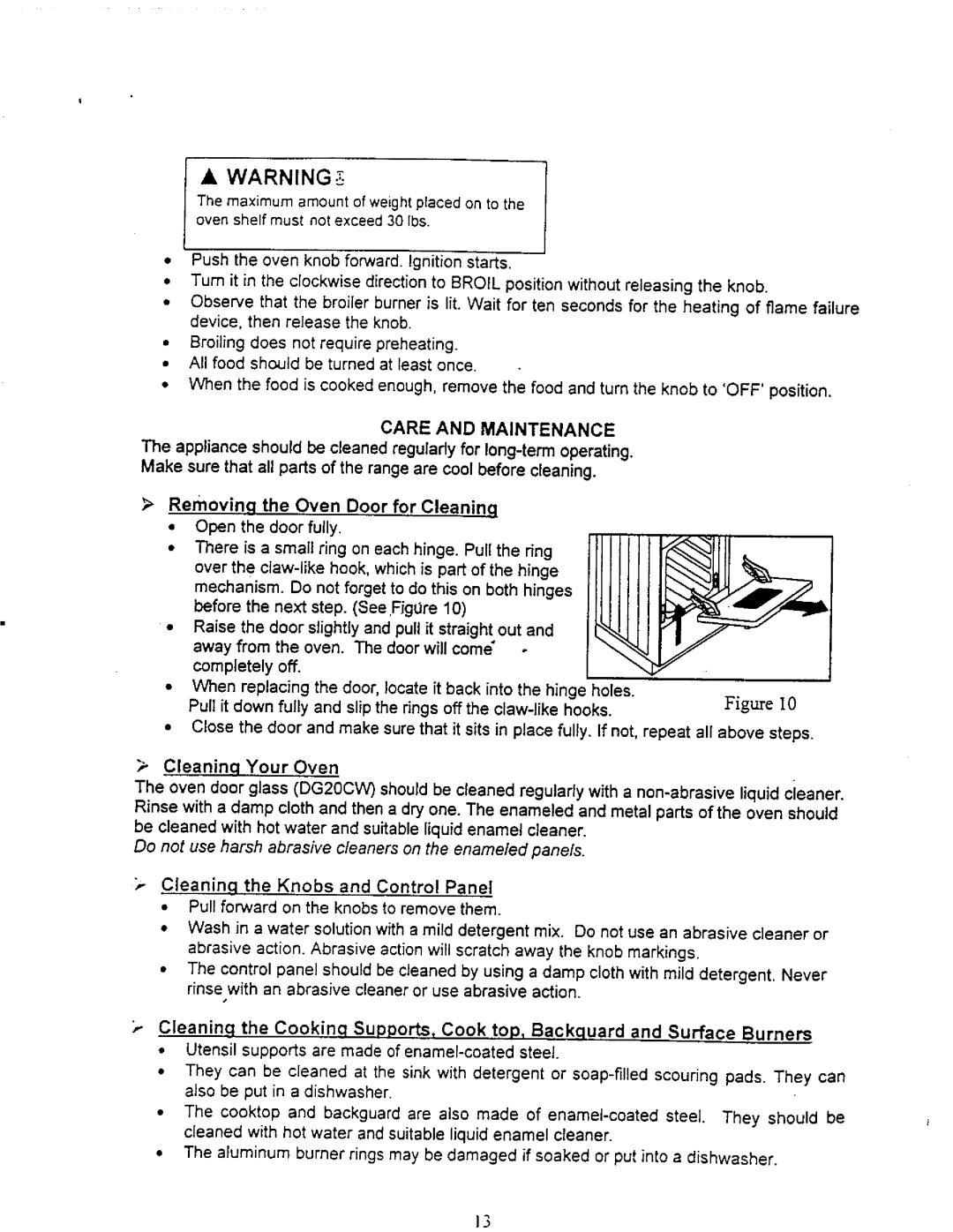 Avanti G20AW, DG20CSS, DG20CW manual 