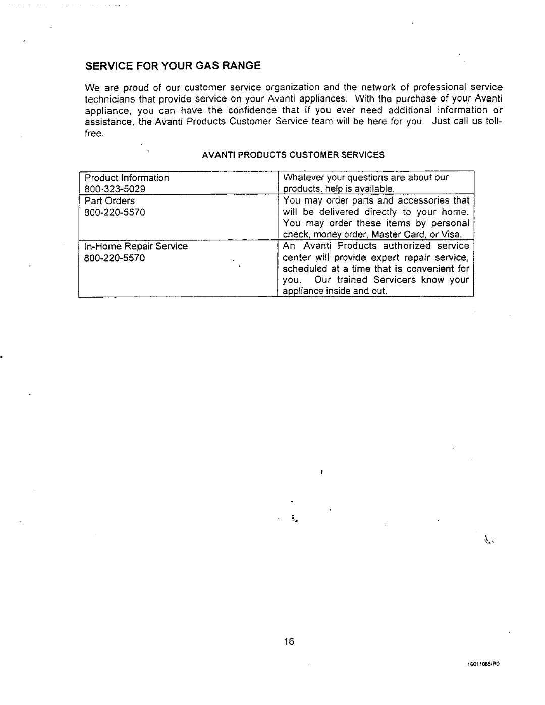 Avanti G24AW, DG24CSS manual 