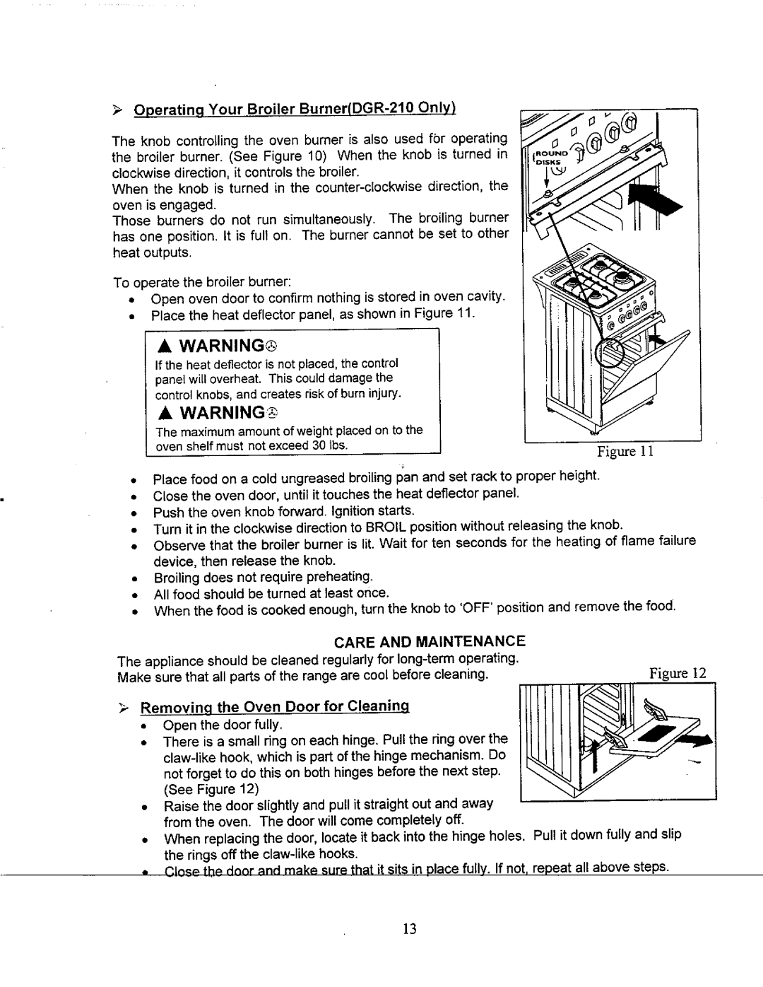 Avanti DGR-210, GR-201 manual 