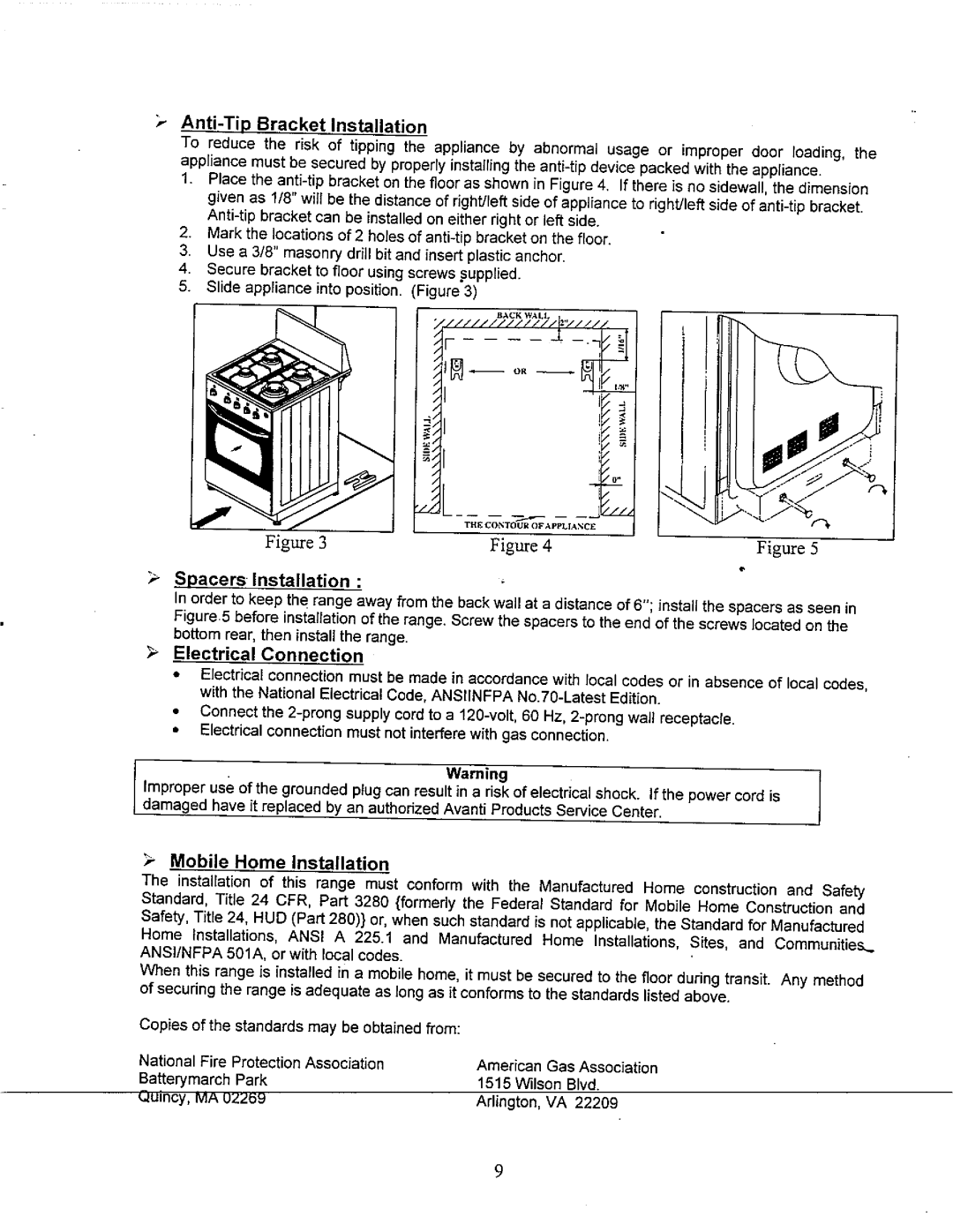 Avanti DGR-210, GR-201 manual 