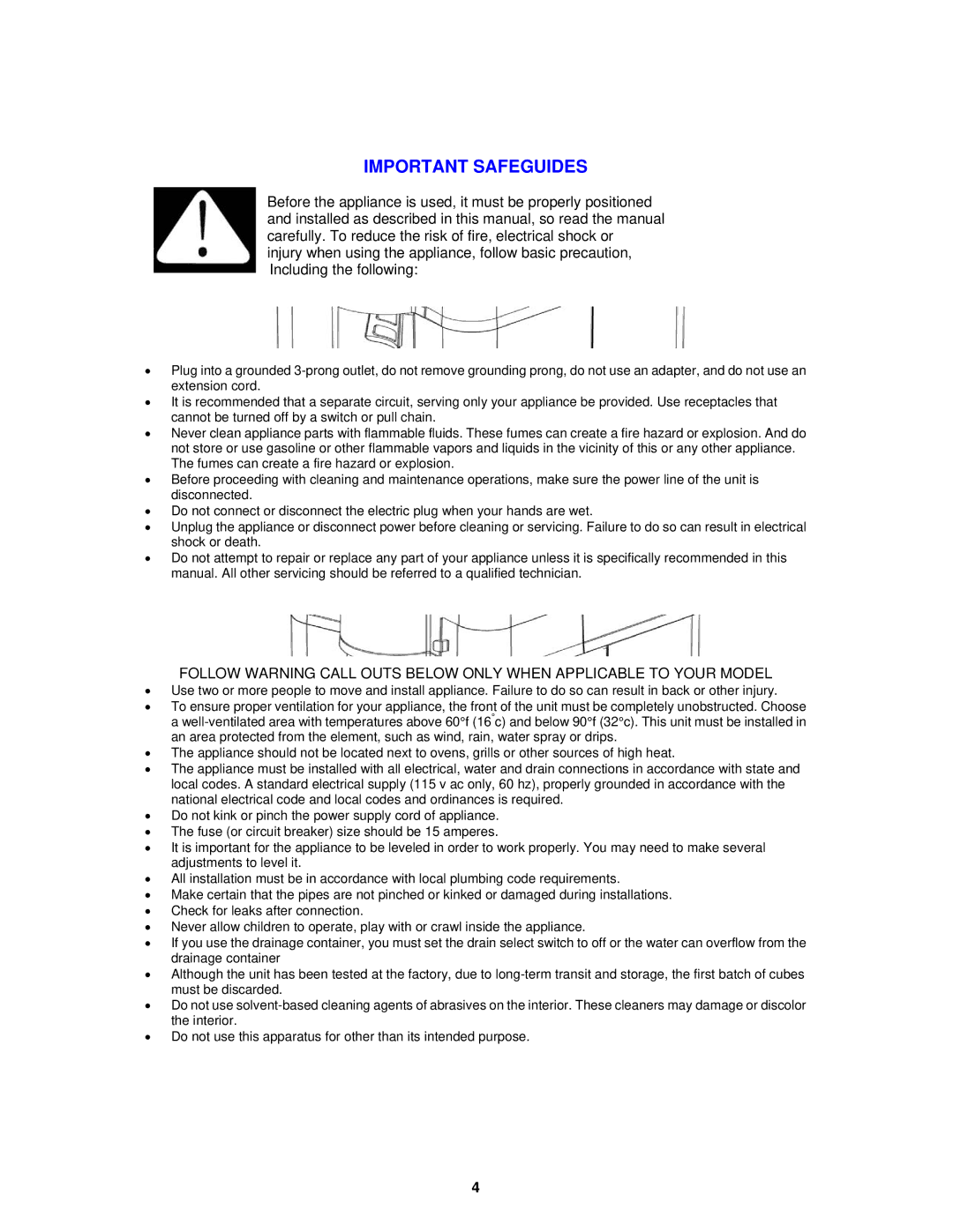 Avanti IMD250 instruction manual Important Safeguides 