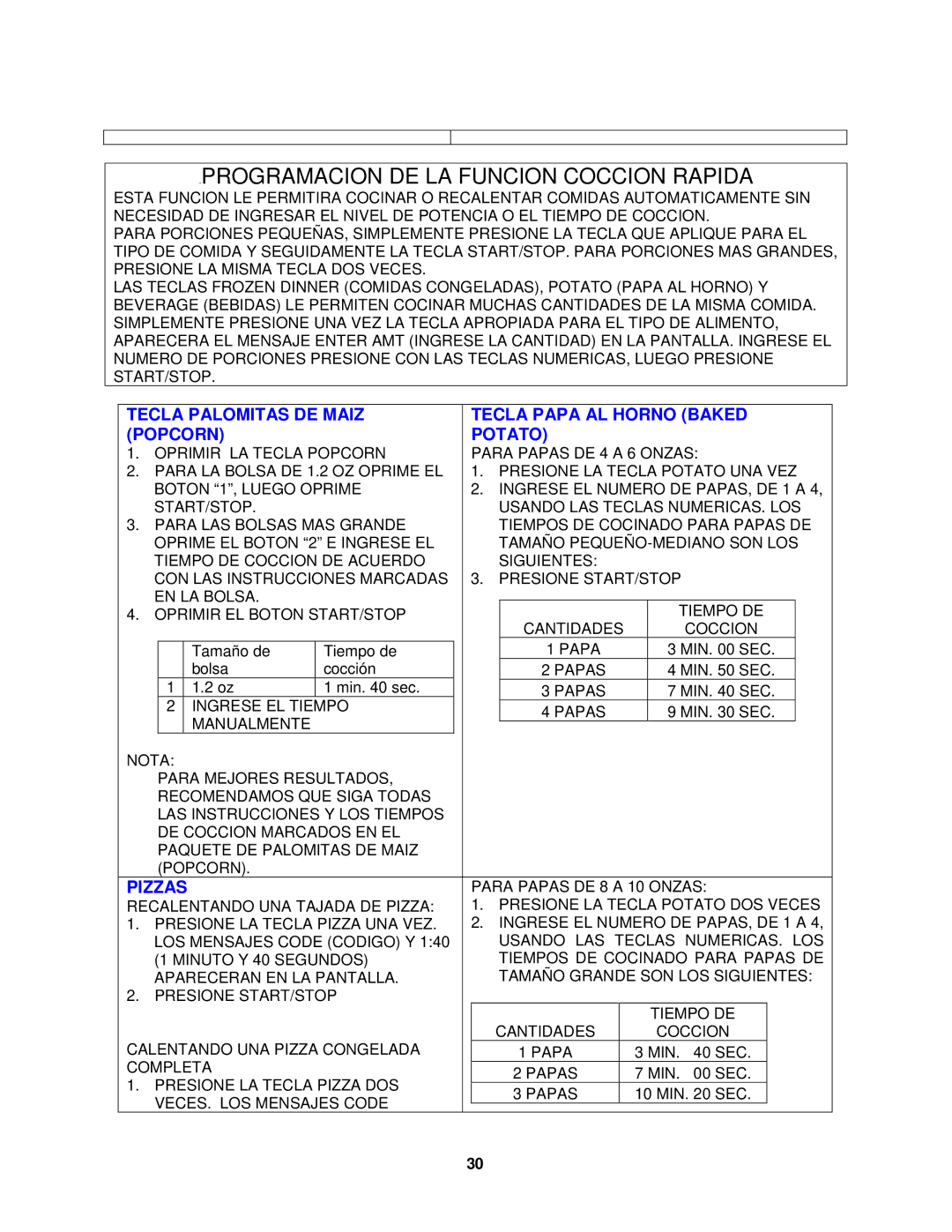 Avanti MO1450TW specifications Pizzas 