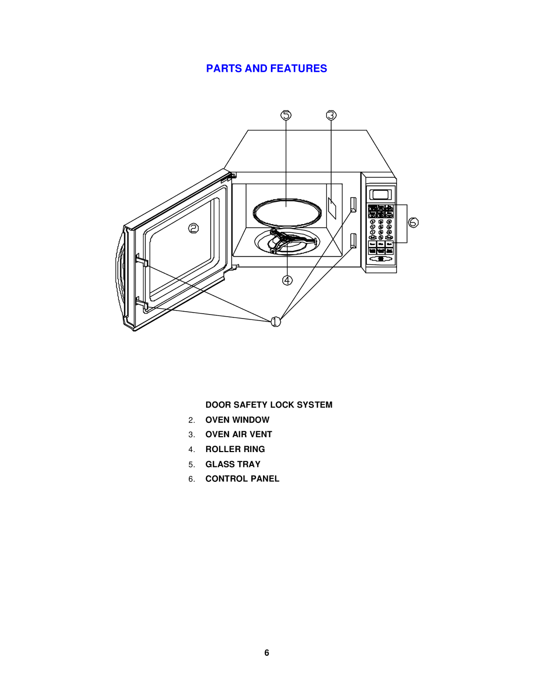 Avanti MO7180TW, MO7280TB instruction manual Parts and Features 